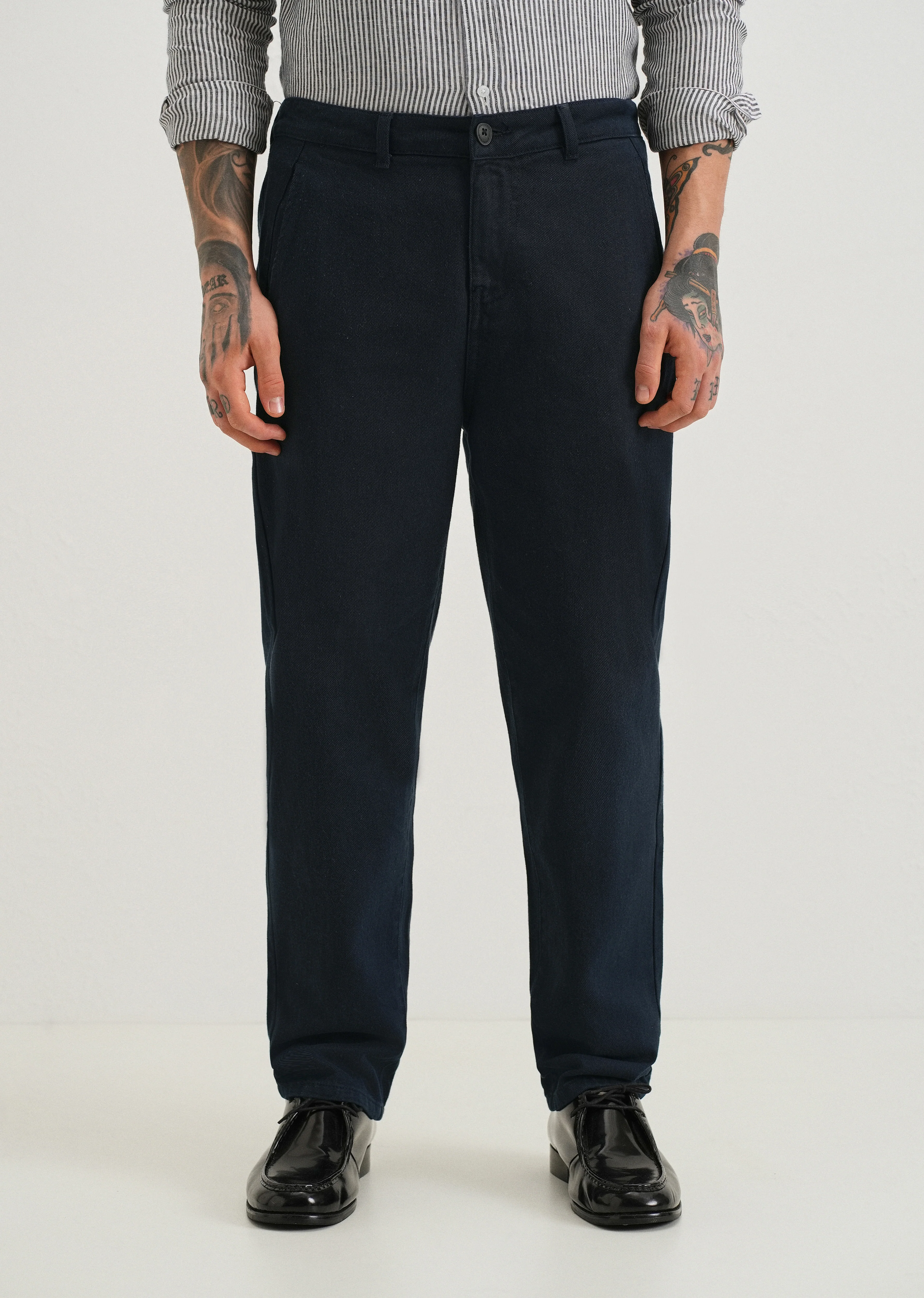 Navy Blue Drill Denim - Image 3