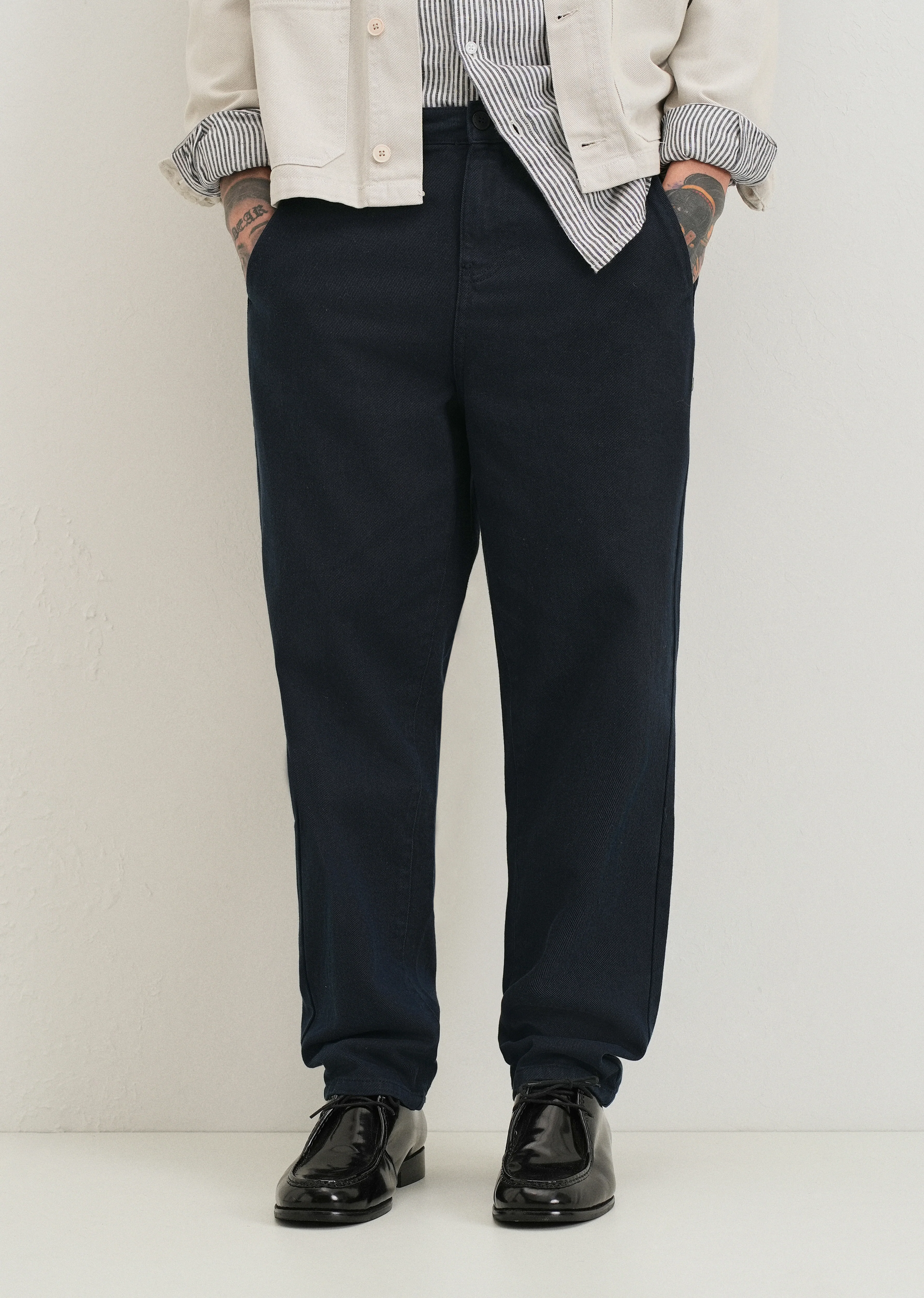 Navy Blue Drill Denim - Image 7