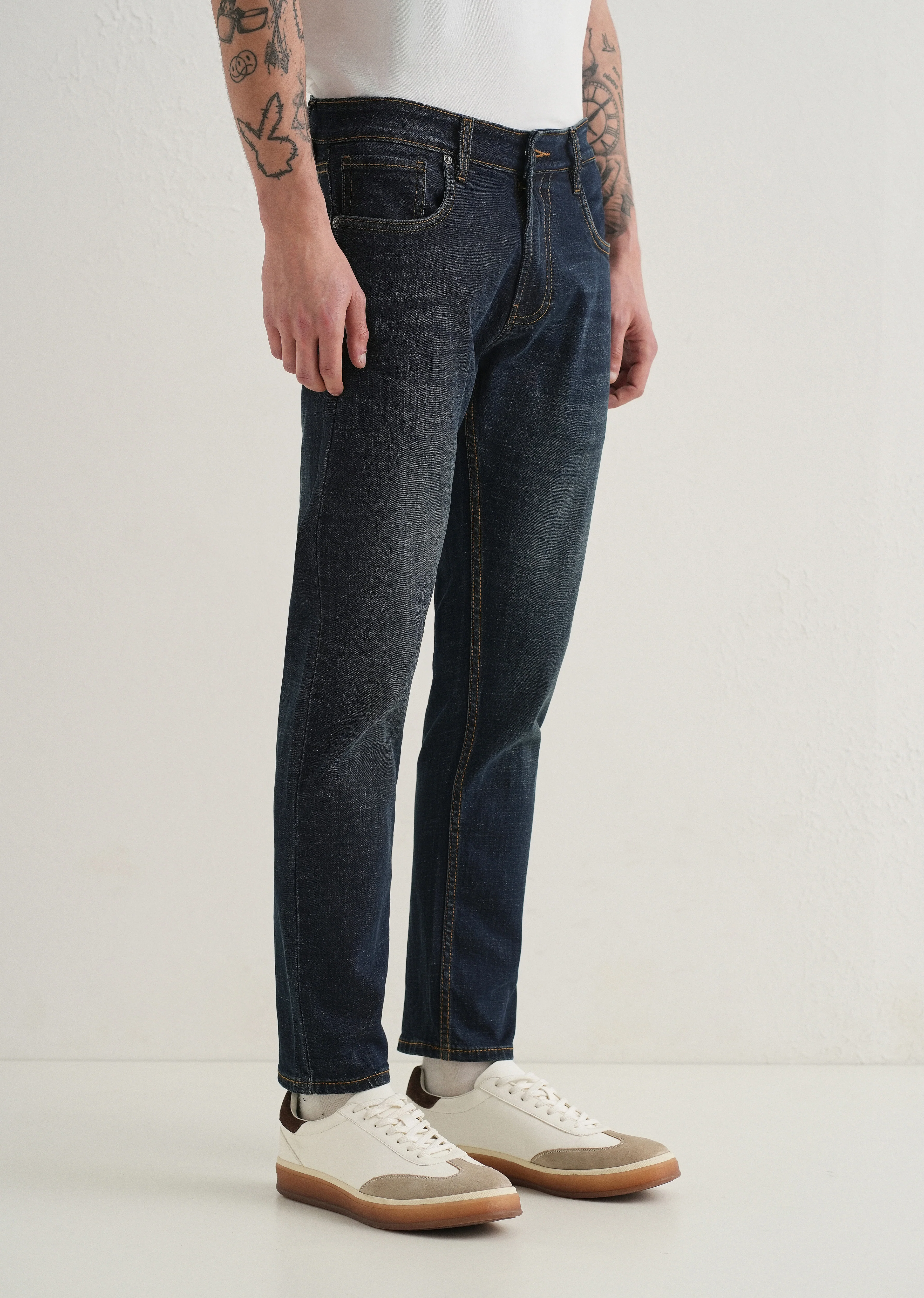 Navy Blue Slim fit Jeans - Image 4
