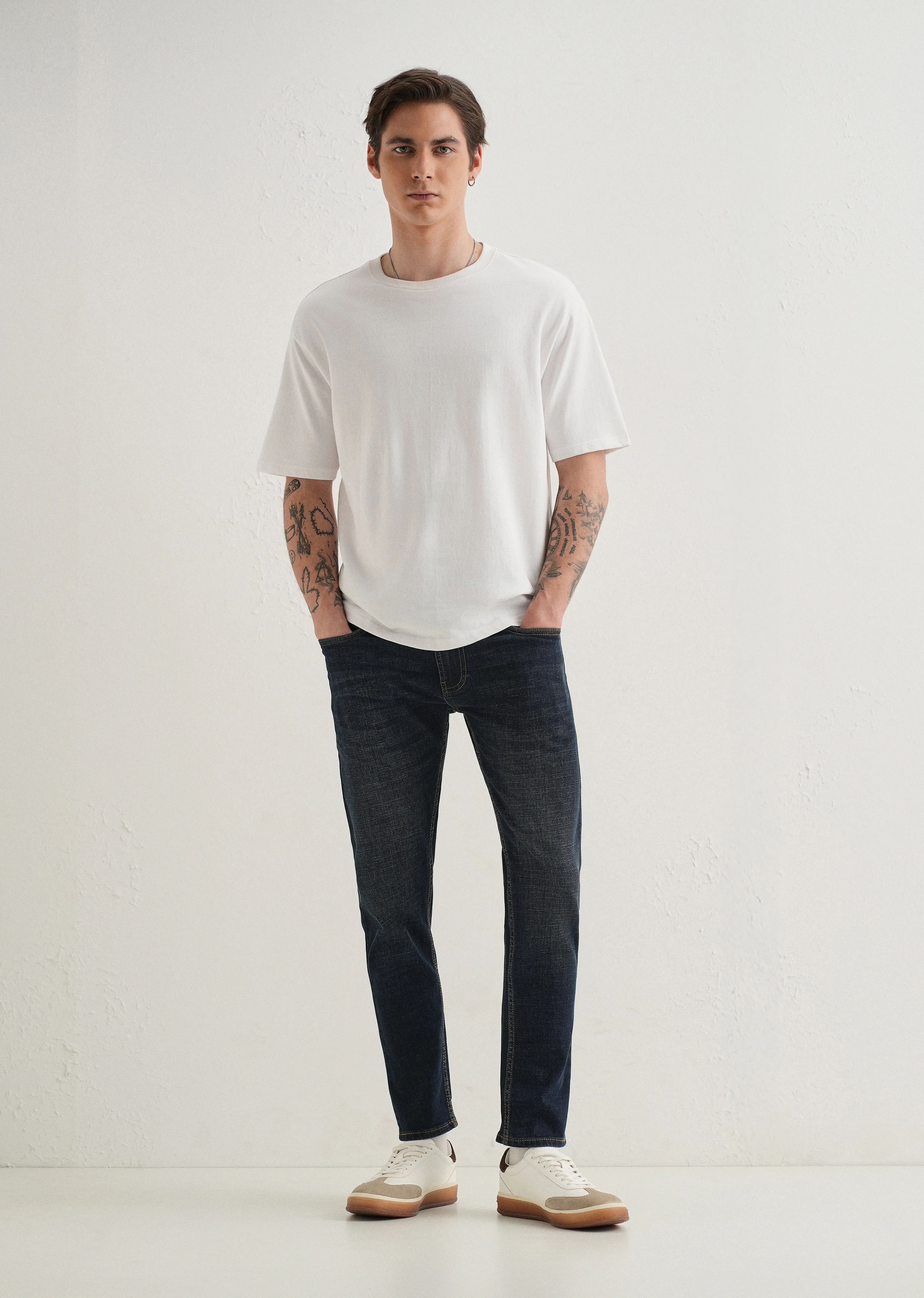 Navy Blue Slim fit Jeans - Image 6