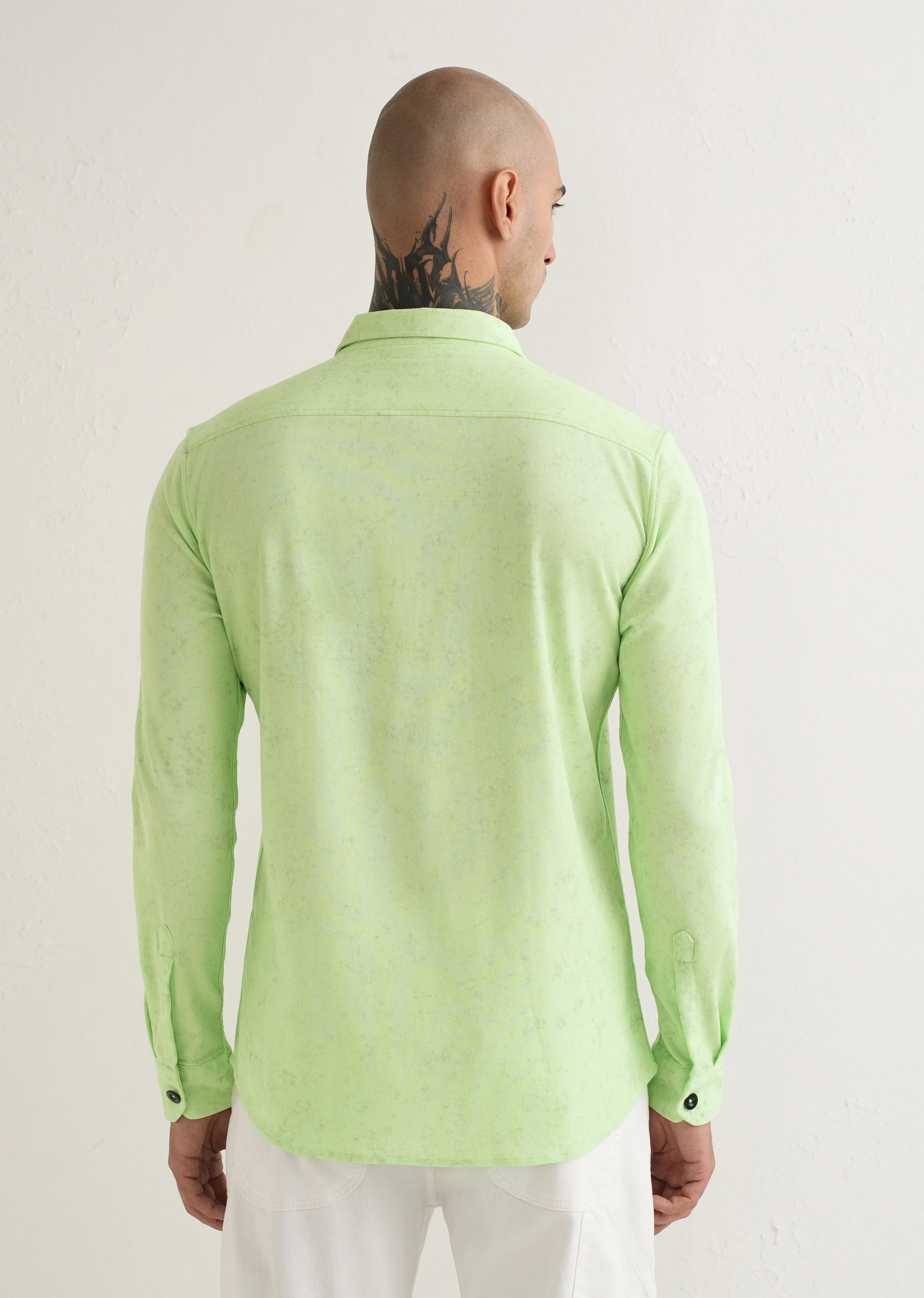 Neon Green Knitted Shirt - Image 2