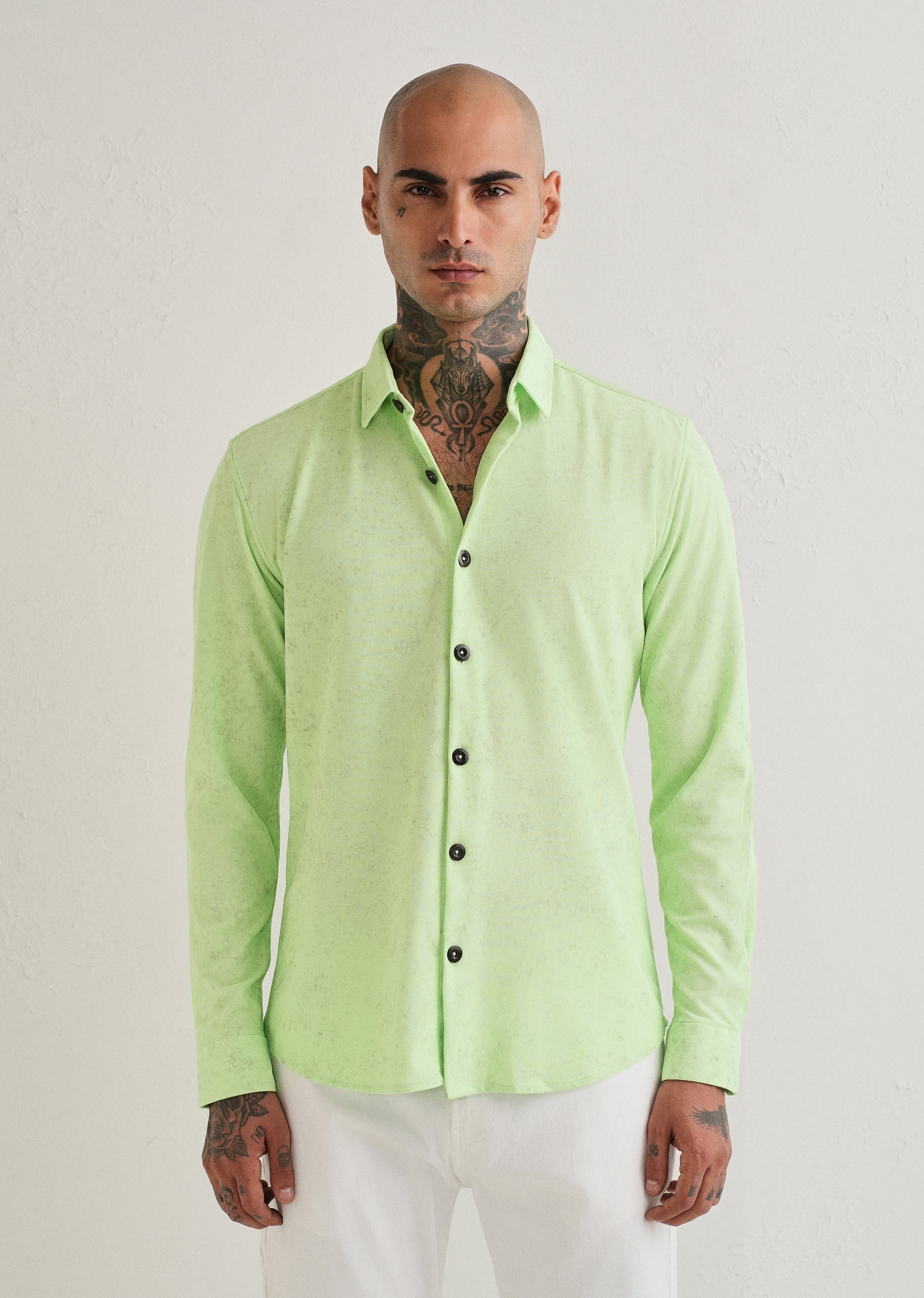 Neon Green Knitted Shirt - Image 3