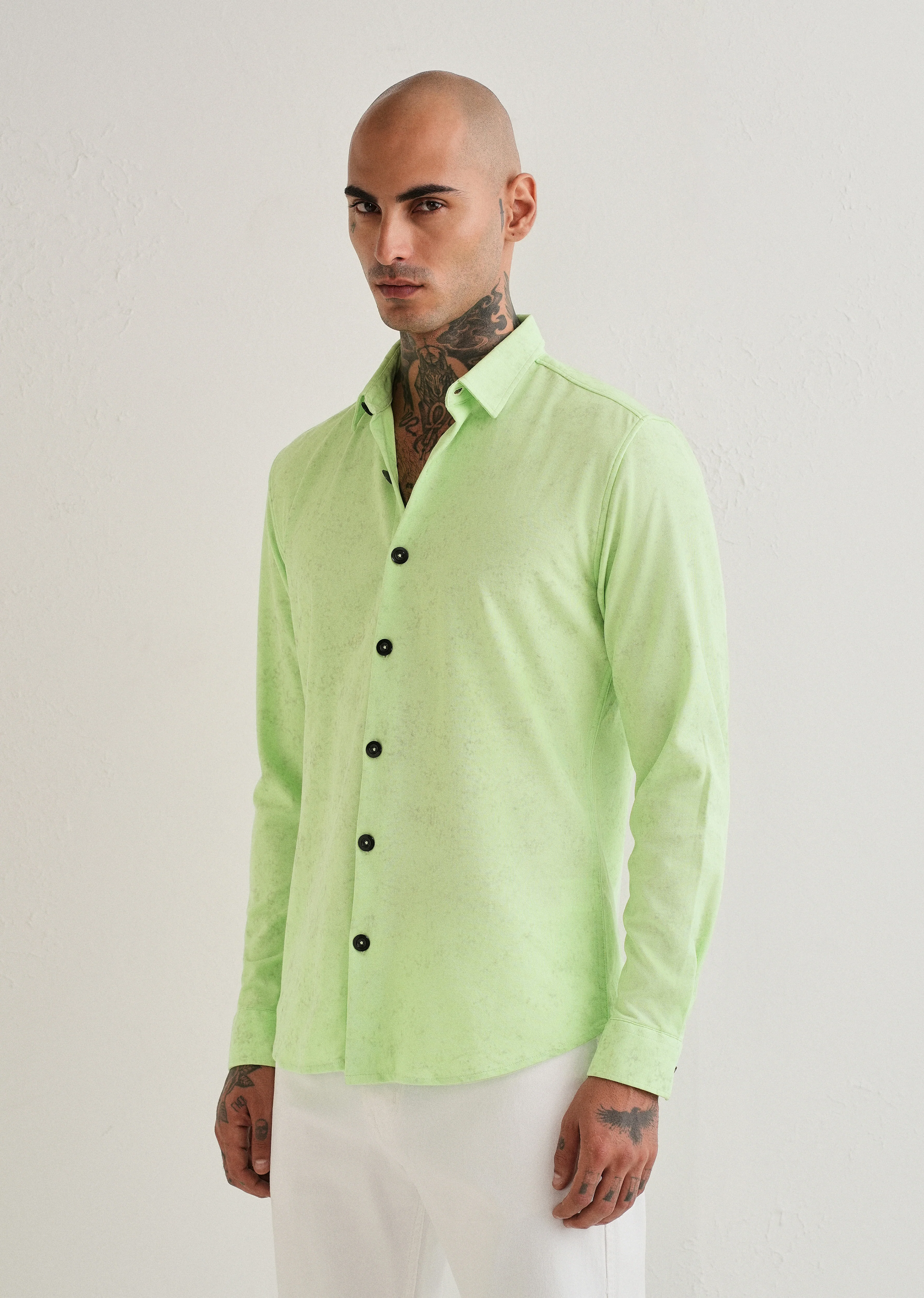 Neon Green Knitted Shirt - Image 4