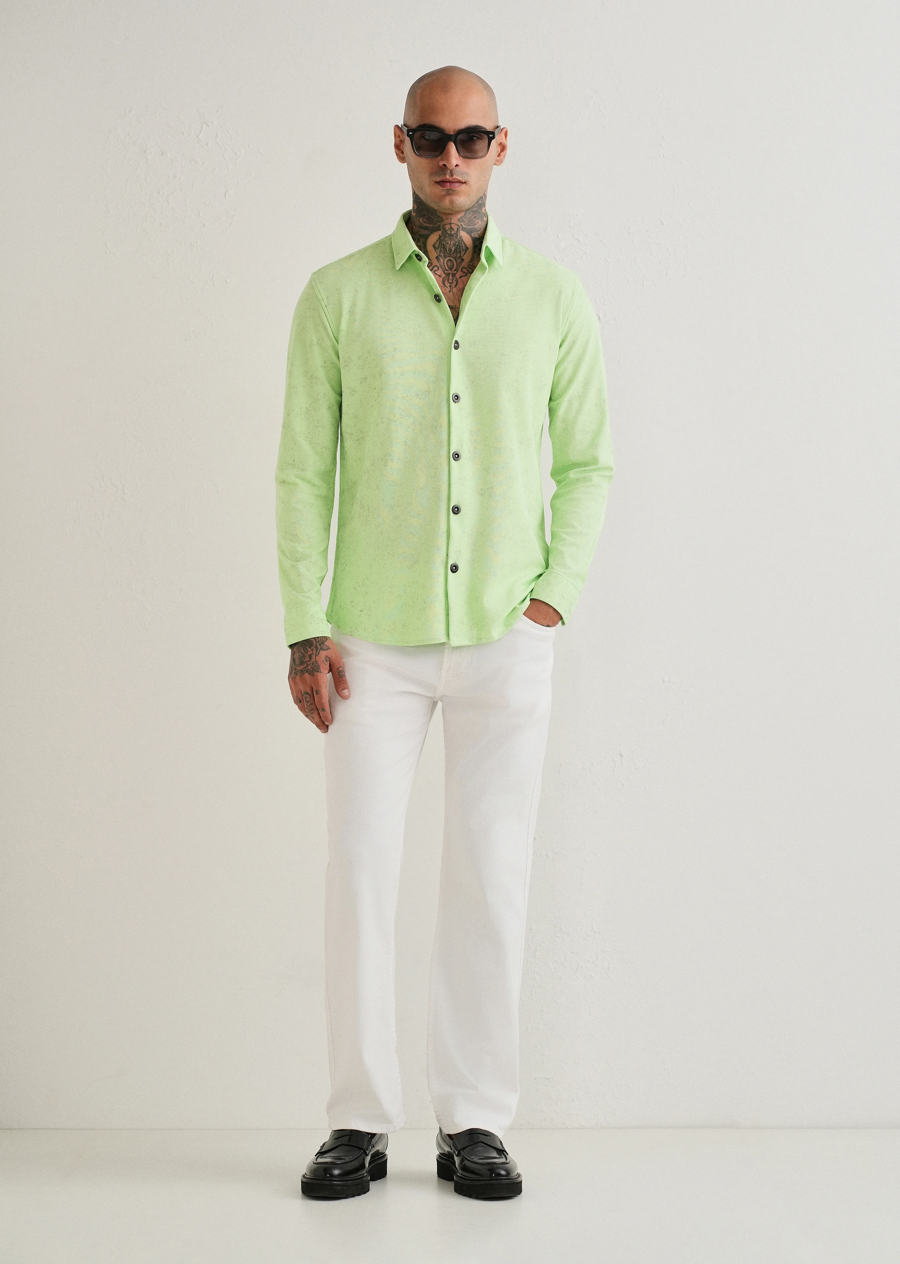 Neon Green Knitted Shirt - Image 6