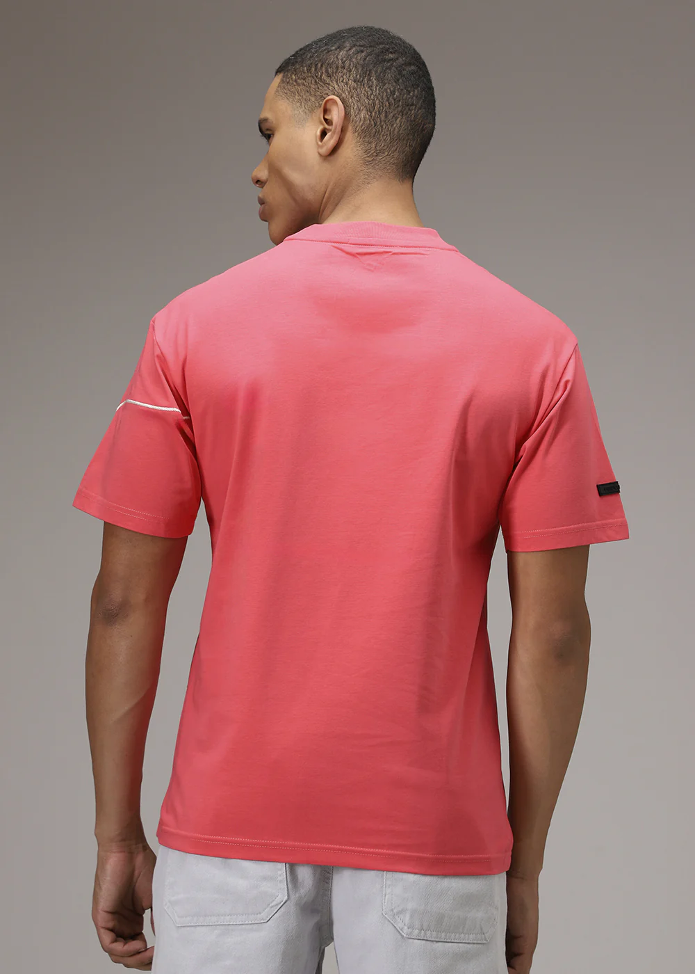 Neon Pink Line Oversized T-shirt - Image 4