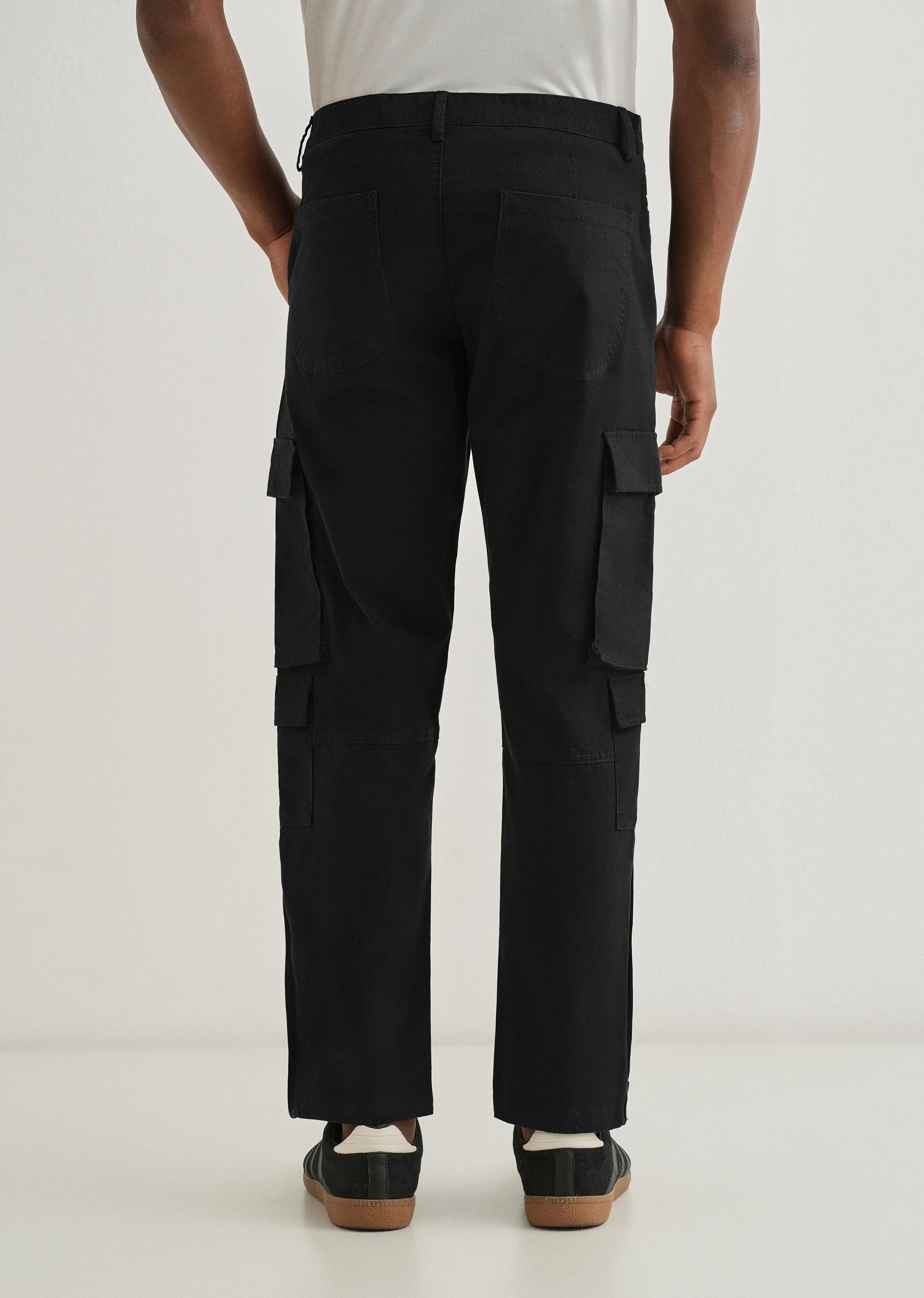 Nero Black Zipper Cargo Pant - Image 2