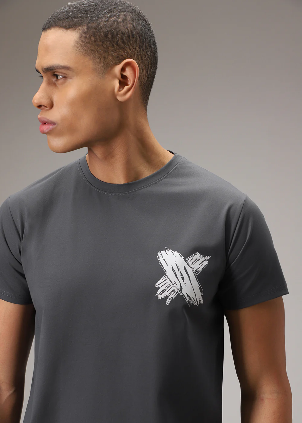 Nickel Grey Printed T-Shirt - Image 3