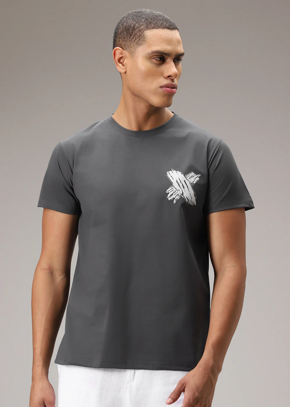 Nickel Grey Printed T-Shirt - Image 5
