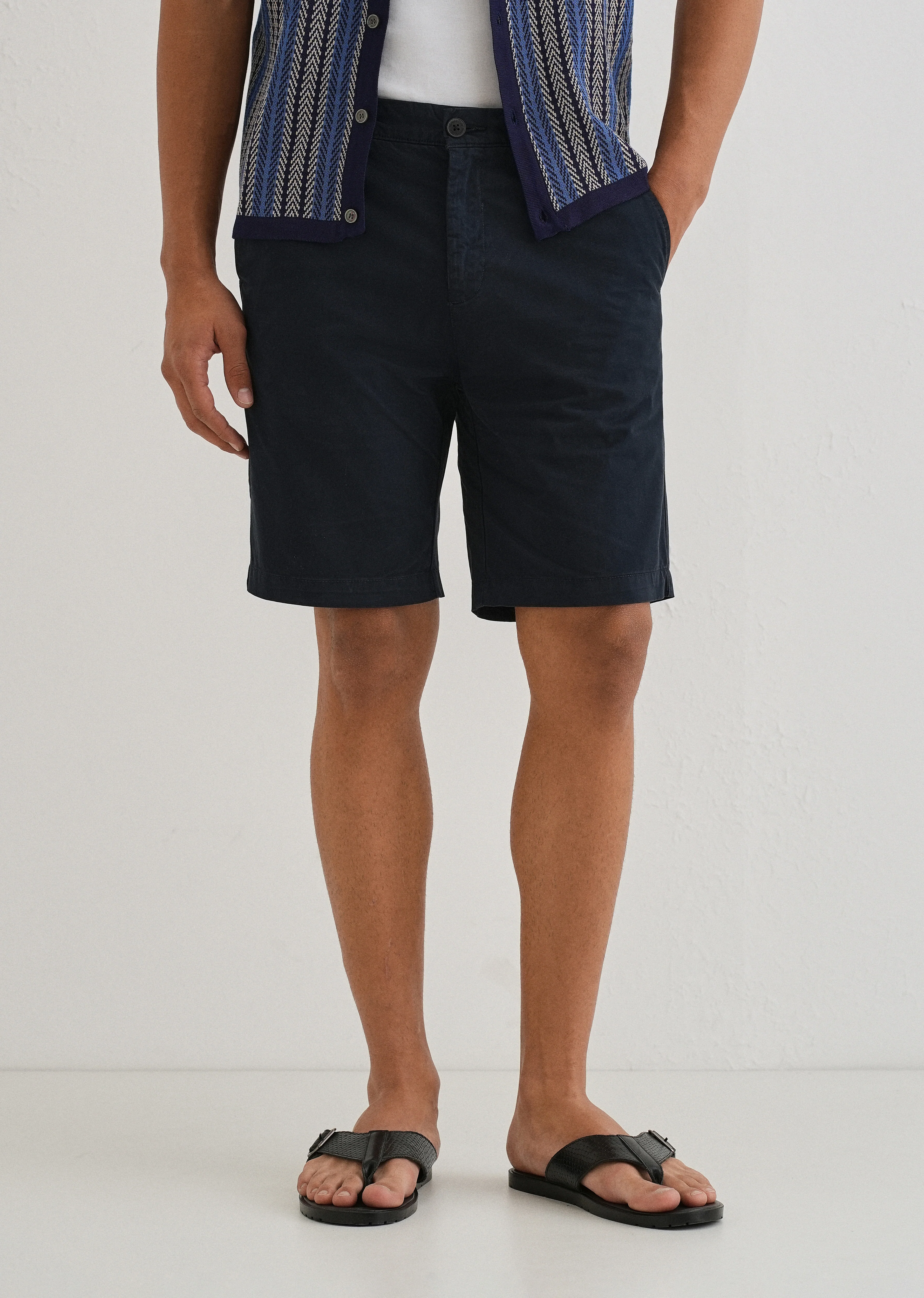 Night Blue Cotton Shorts - Image 7