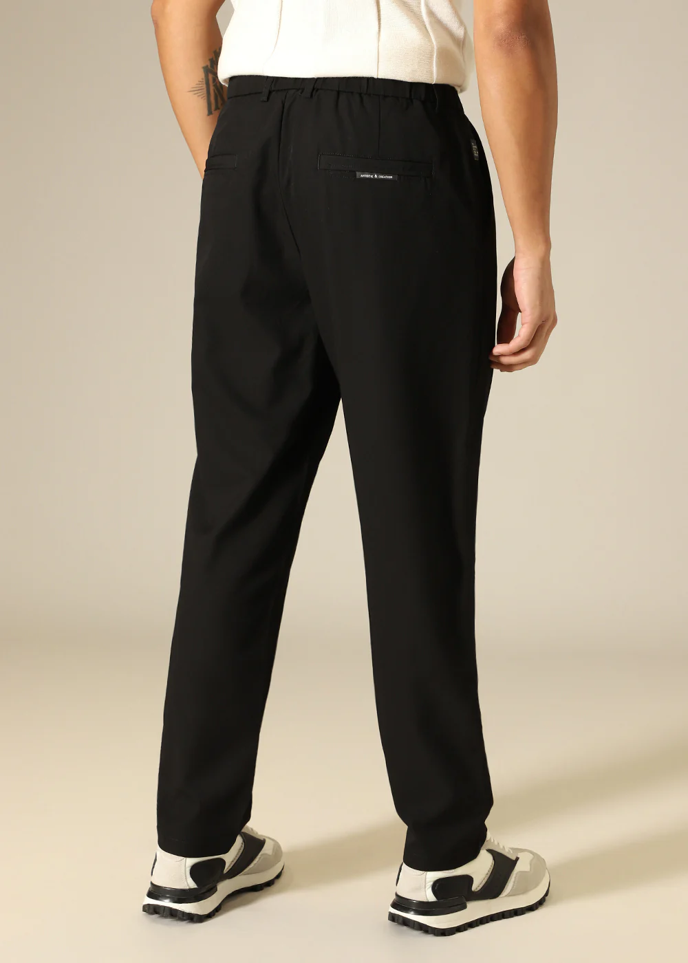 Noir Black Regular Fit Trouser - Image 4