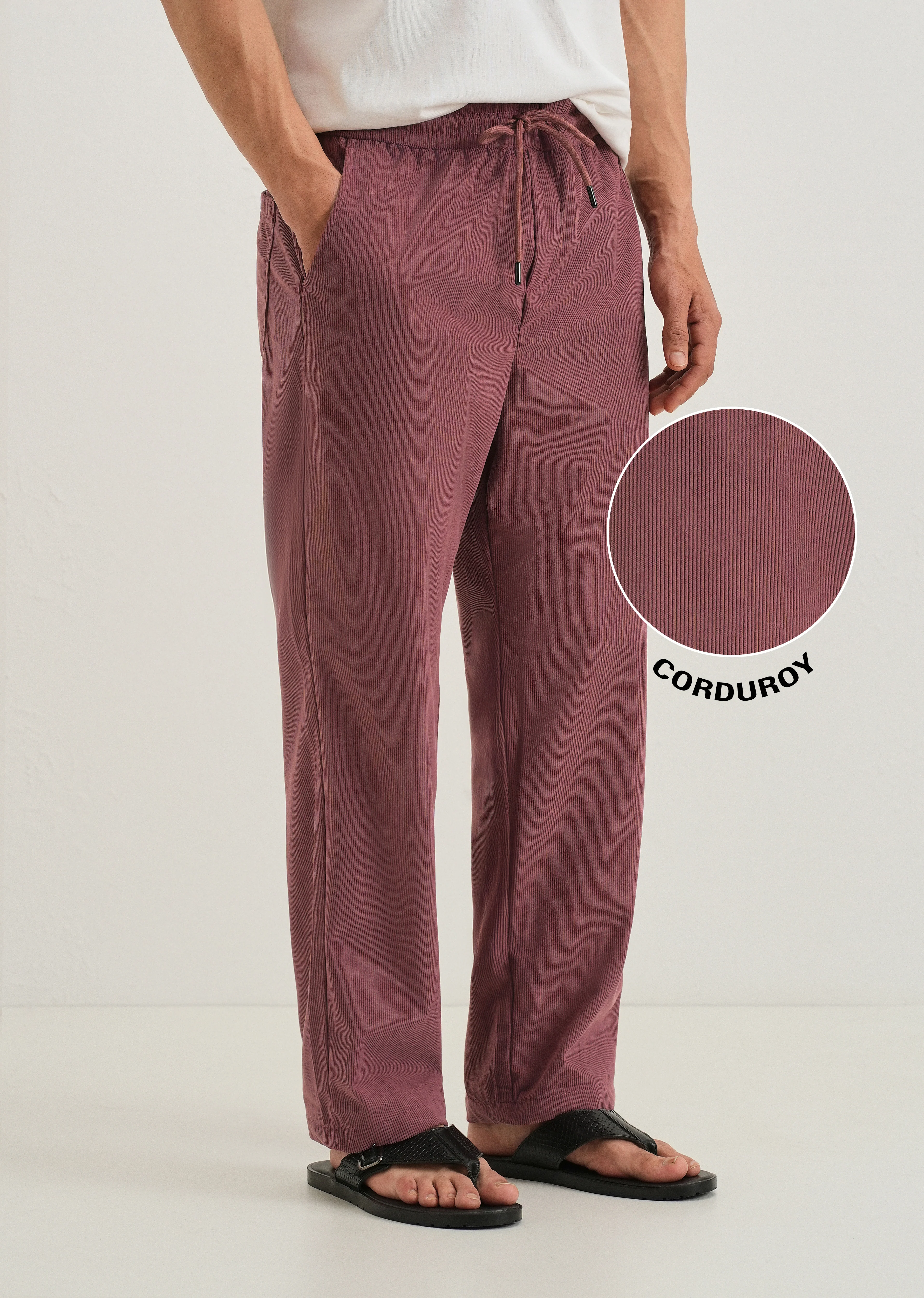 Nude pink Corduroy Pant - Image 7