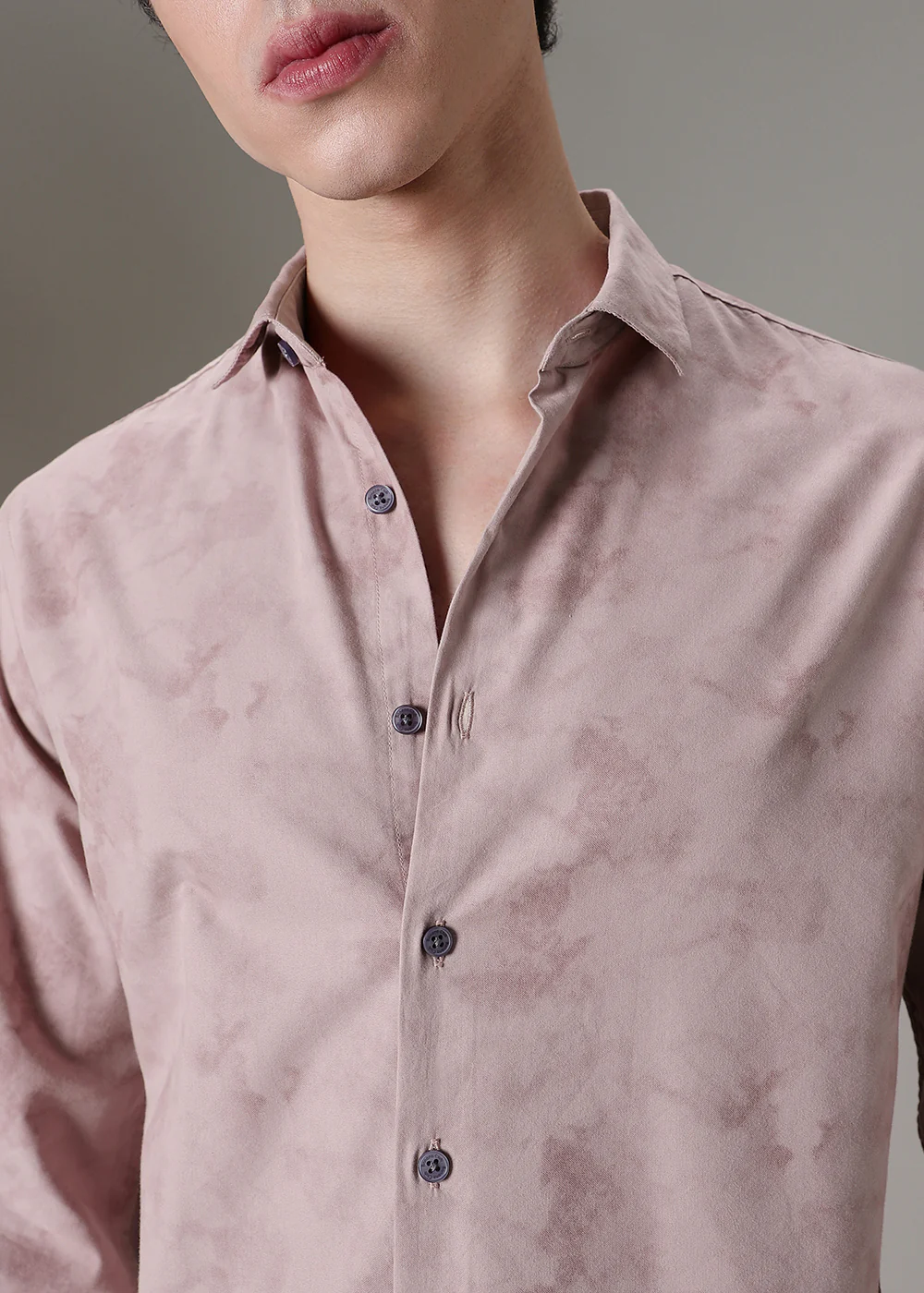 Nude Pink Printed Shirt - Image 2