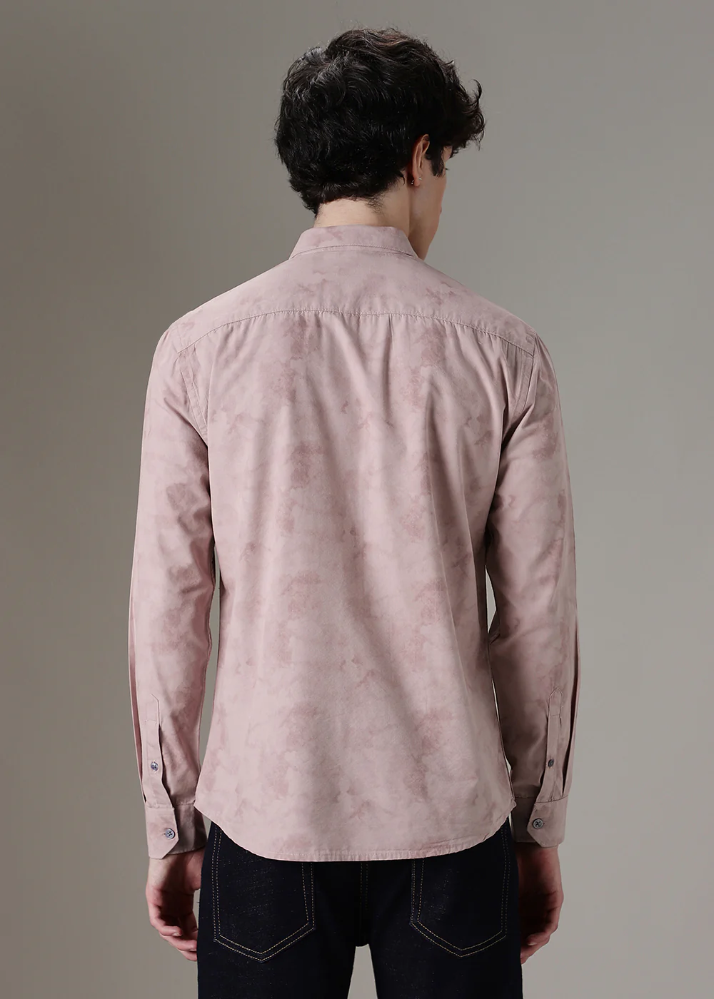 Nude Pink Printed Shirt - Image 4