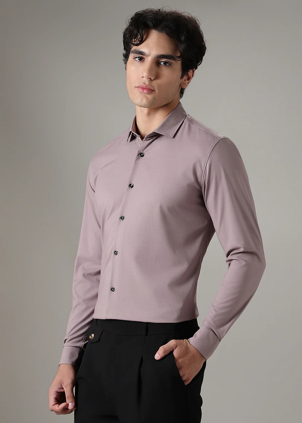 Nude Plain Wrinkle Free Shirt - Image 5