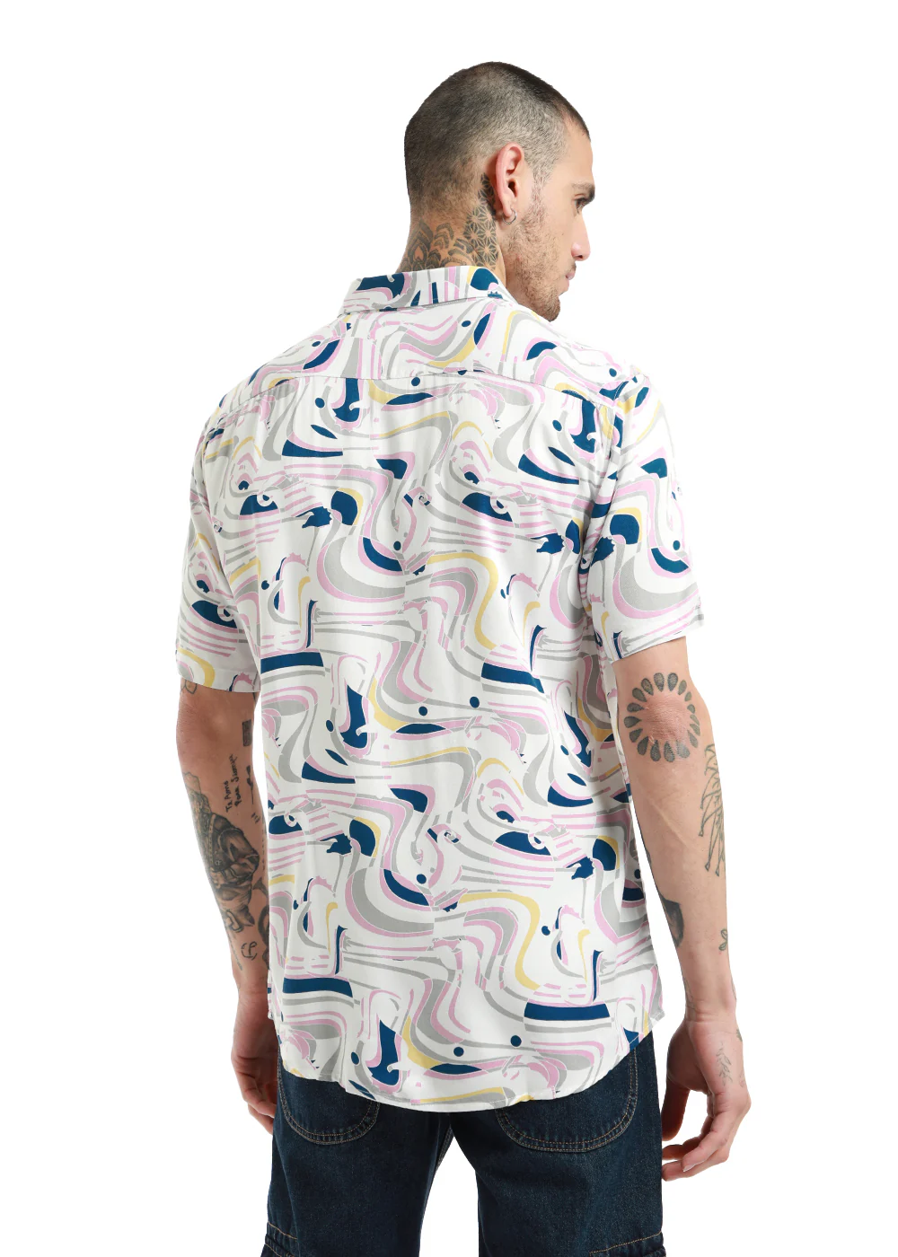 Ocean coast print half sleeve shirt - Image 5