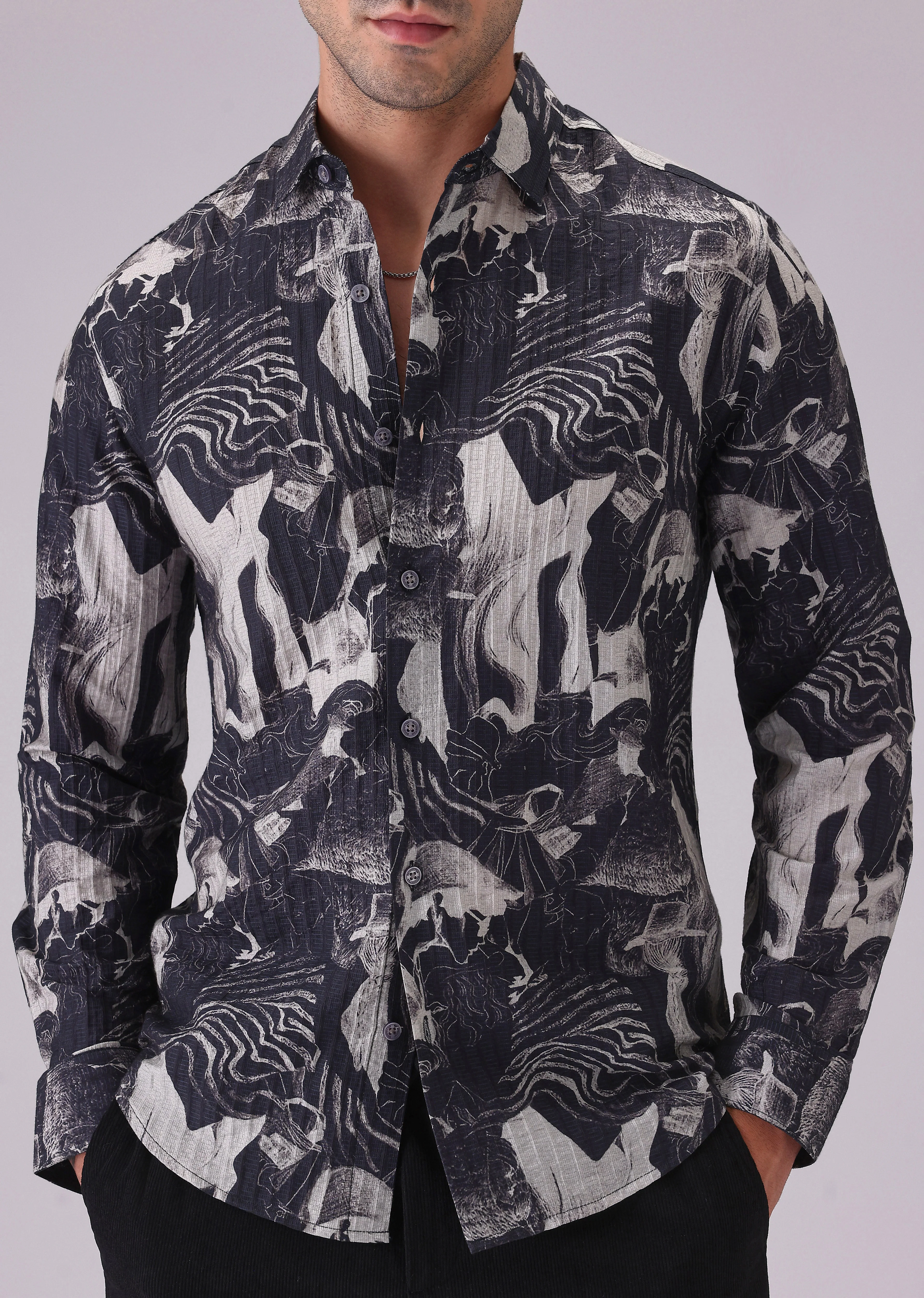 Ocean Drift Black Printed Shirt - Image 7