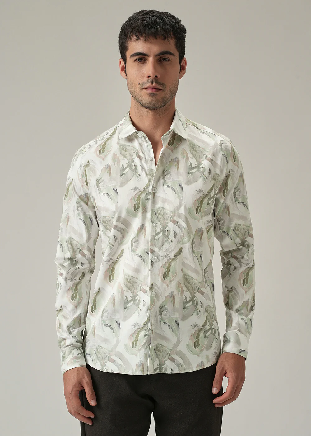 Off-White Brushstroke Print Shirt - Image 3