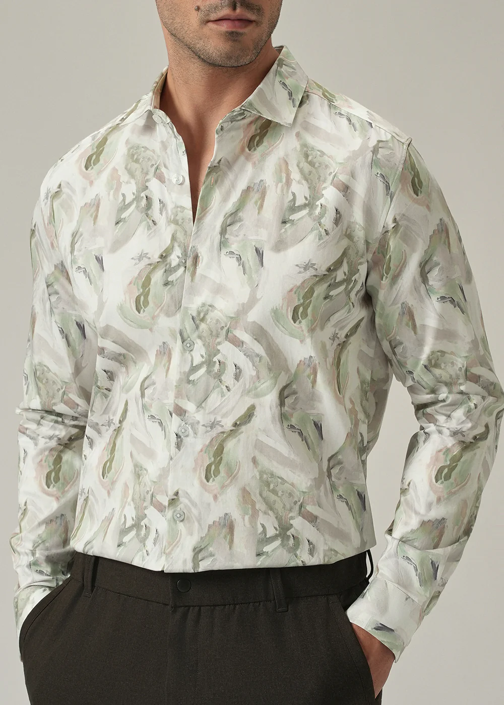 Off-White Brushstroke Print Shirt - Image 7