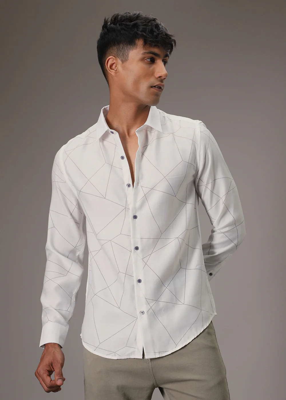 Off-White Laser Cut Shirt - Image 3