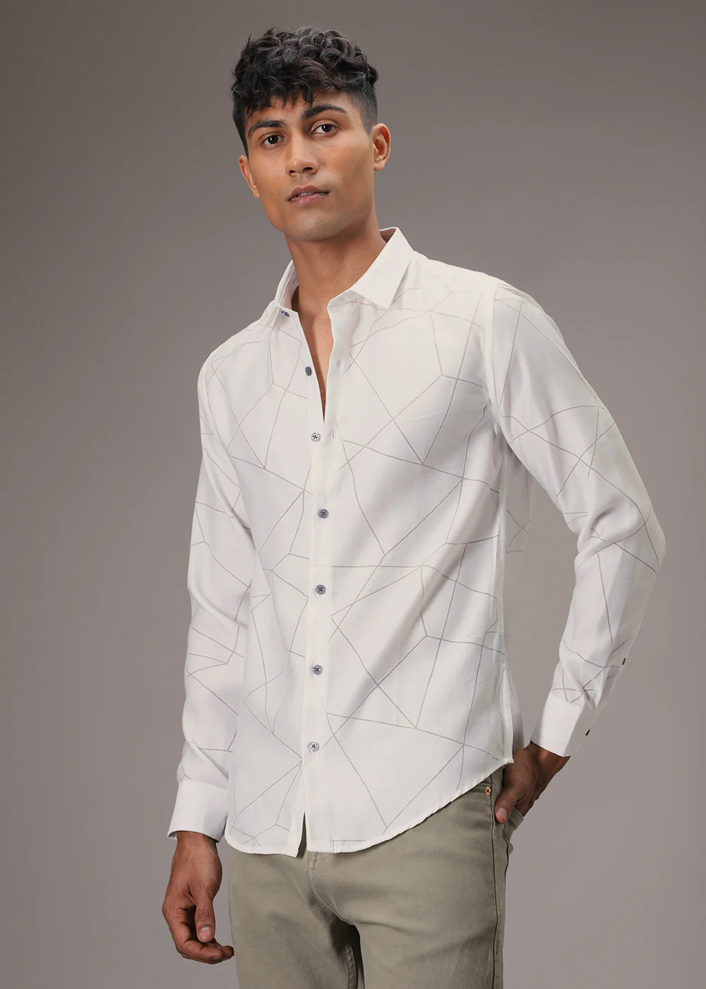 Off-White Laser Cut Shirt - Image 5
