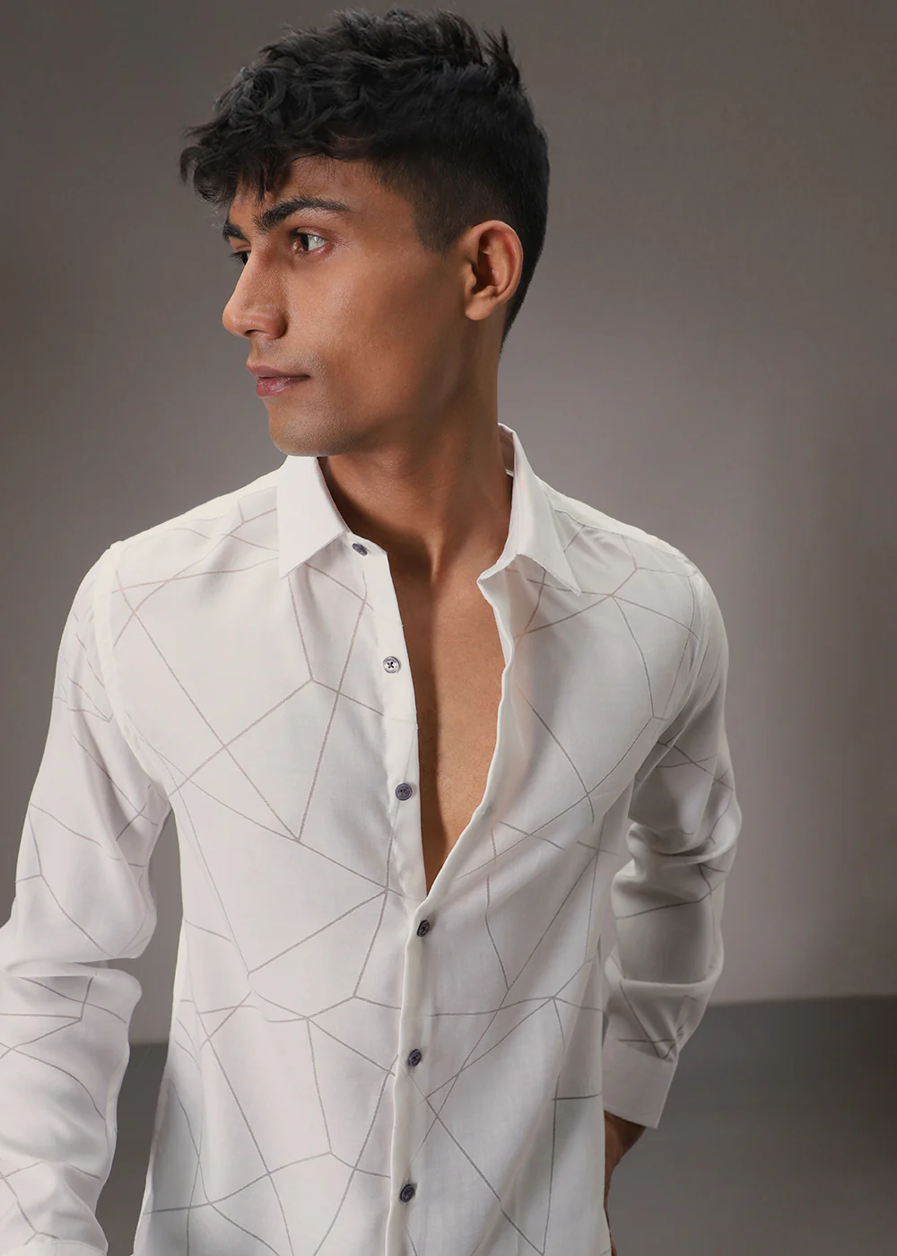 Off-White Laser Cut Shirt - Image 6
