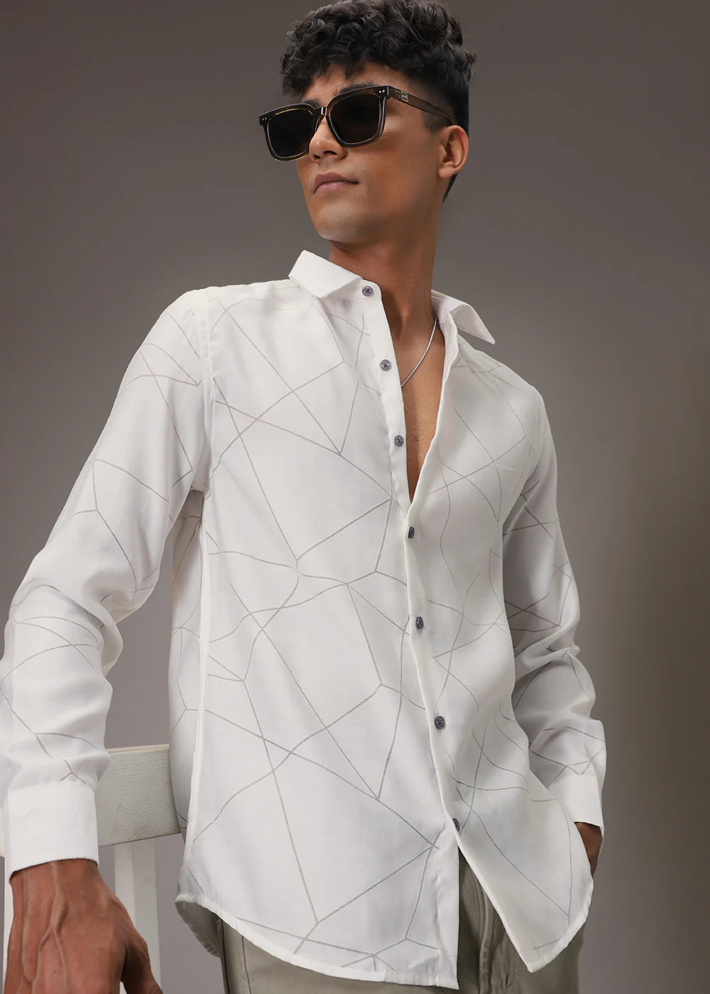 Off-White Laser Cut Shirt - Image 7
