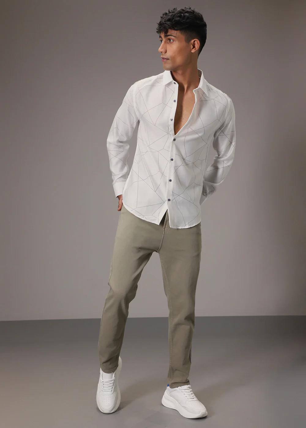 Off-White Laser Cut Shirt - Image 8