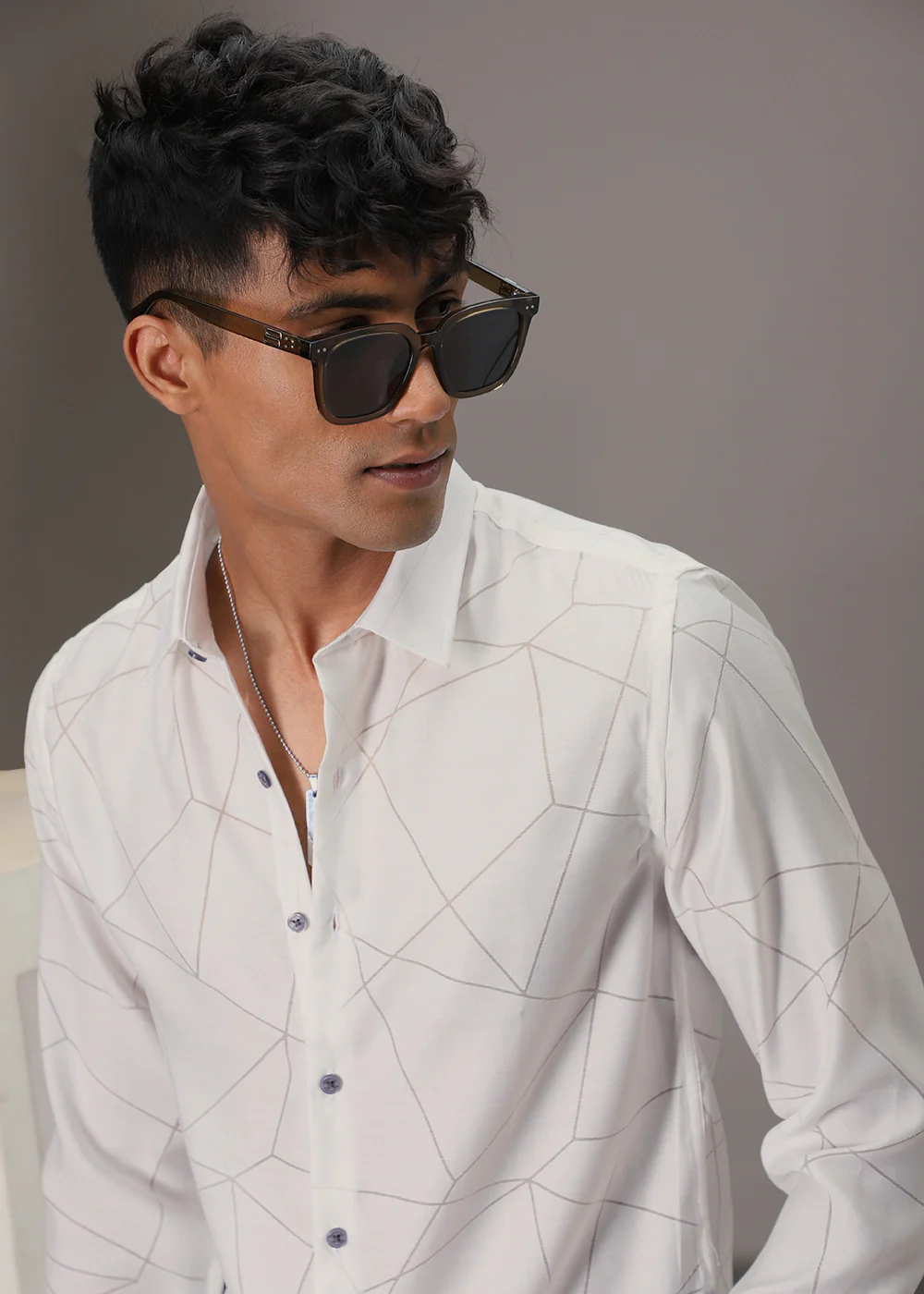 Off-White Laser Cut Shirt - Image 9