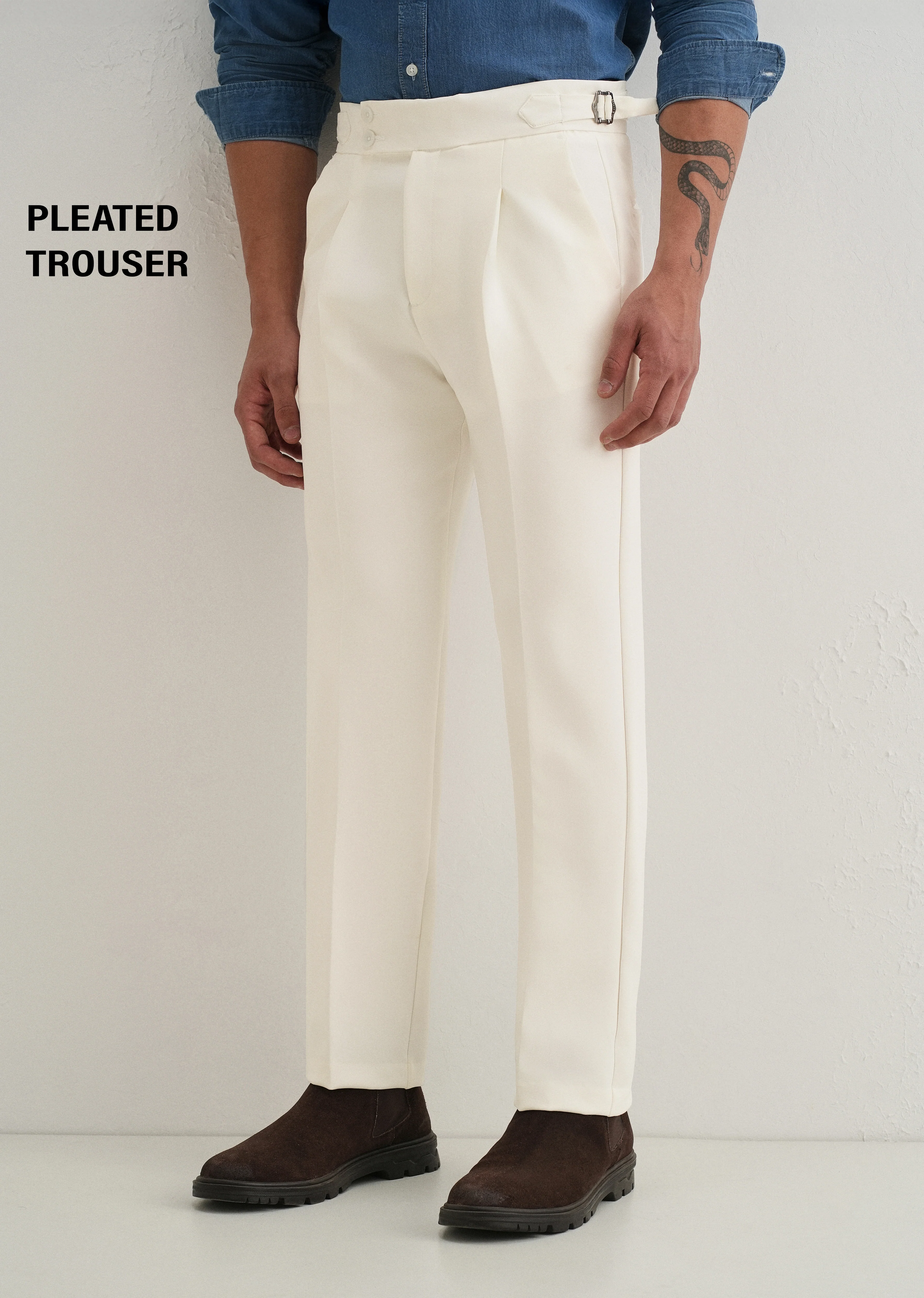 Off-White Pleated Gurkha Pant - Image 8