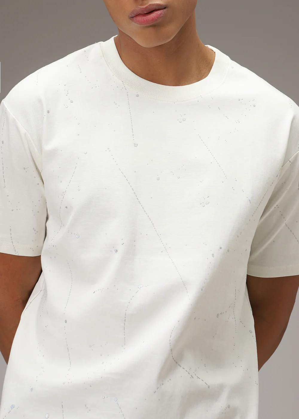 Off-White Splatter Oversized T-shirt - Image 2