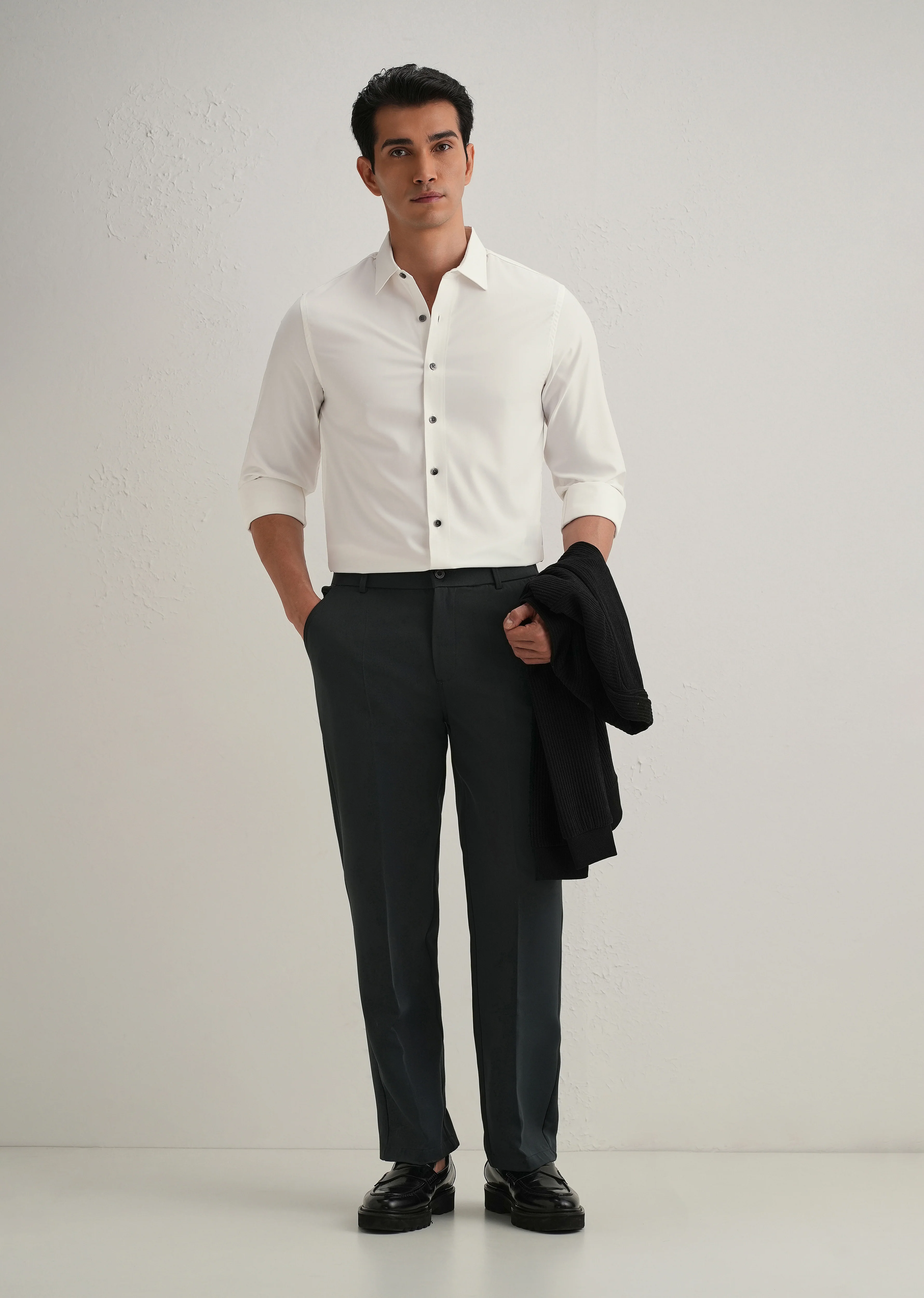 Off-White Stitchless Placket Premium Wrinkle-Free Shirt - Image 6