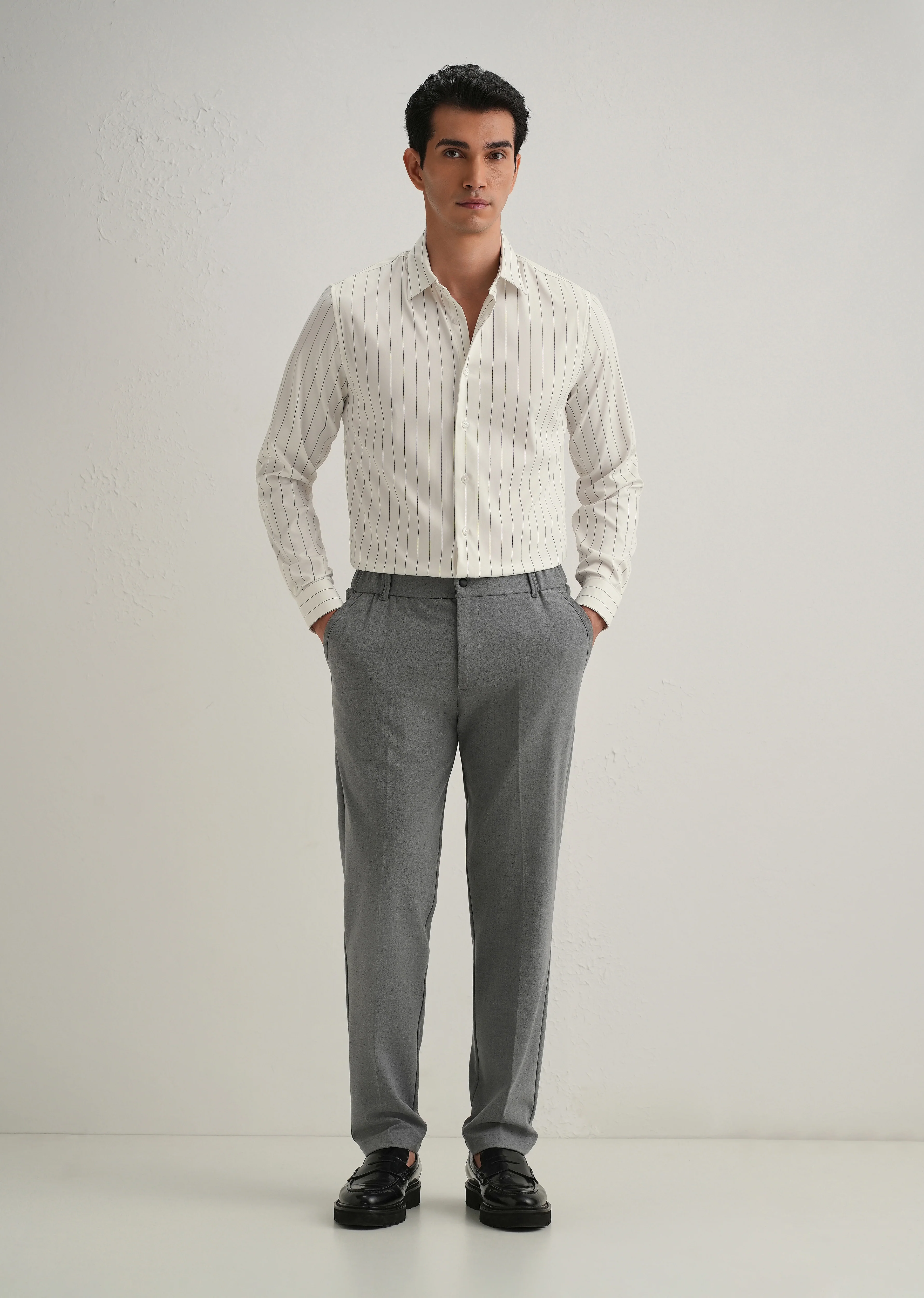 Off-White Vertical Stripe Shirt - Image 7