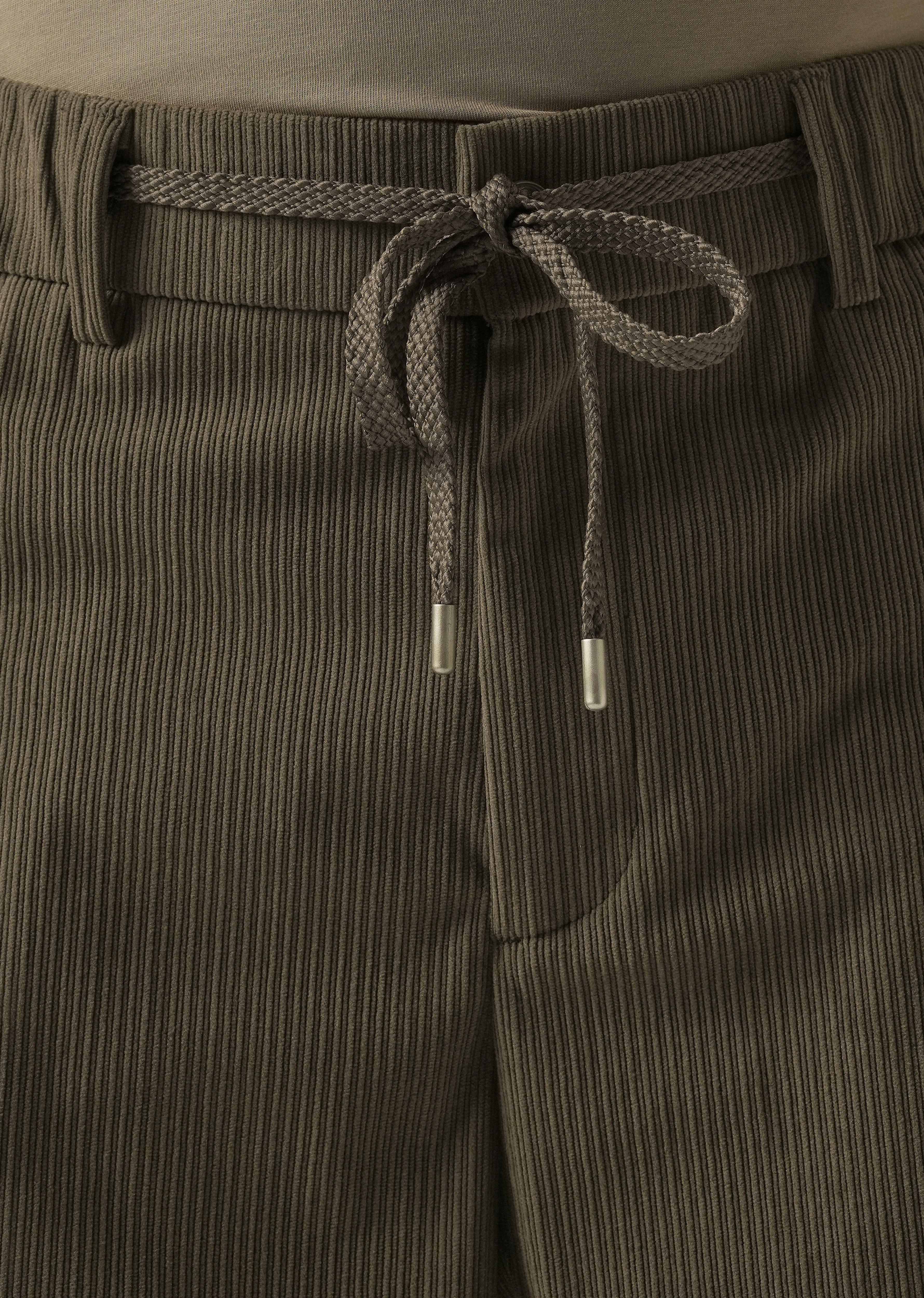 Olive Brown Corduroy Drawstring Pant - Image 5