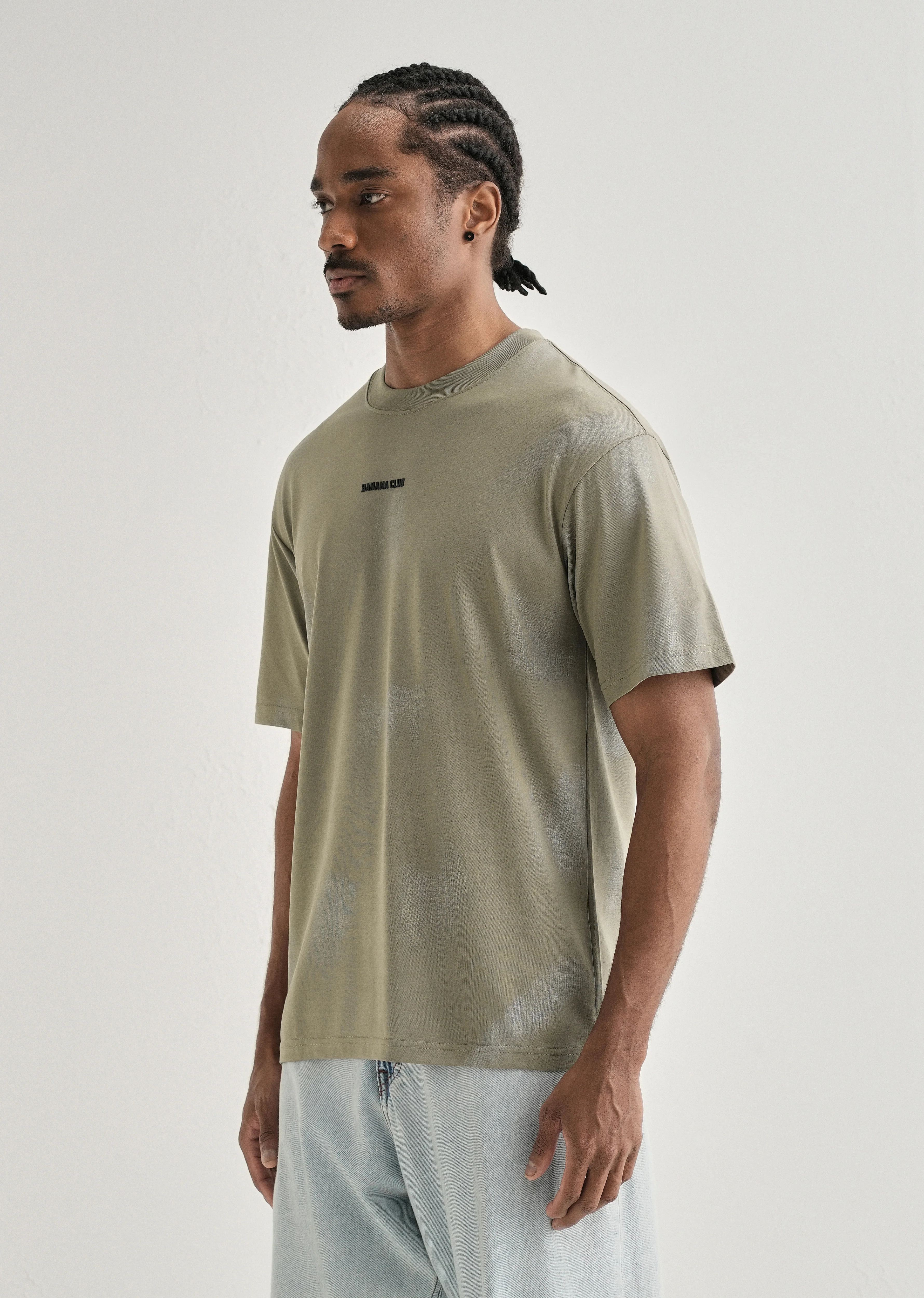 Olive Brushstroke Oversized T-shirt - Image 4