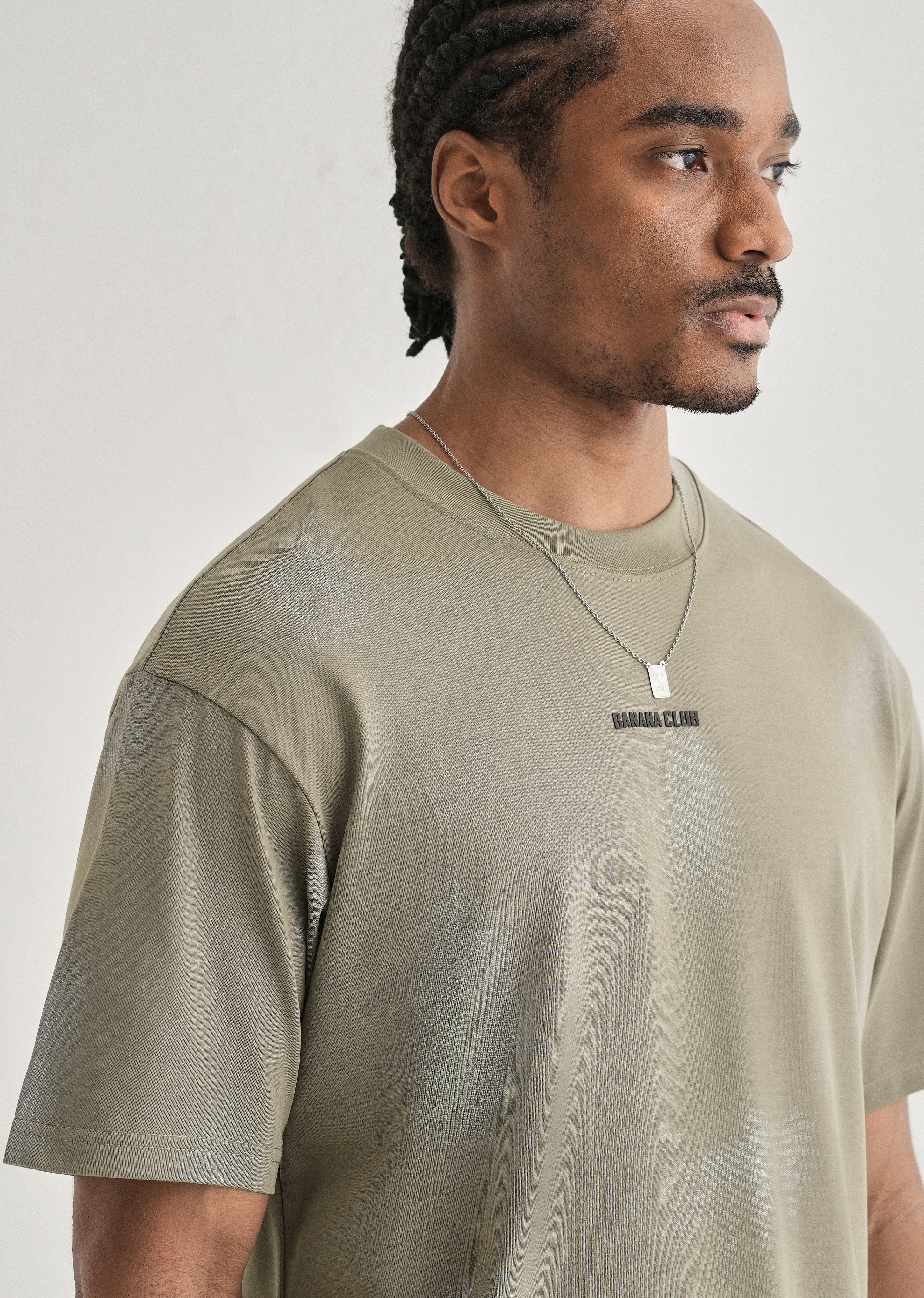 Olive Brushstroke Oversized T-shirt - Image 5