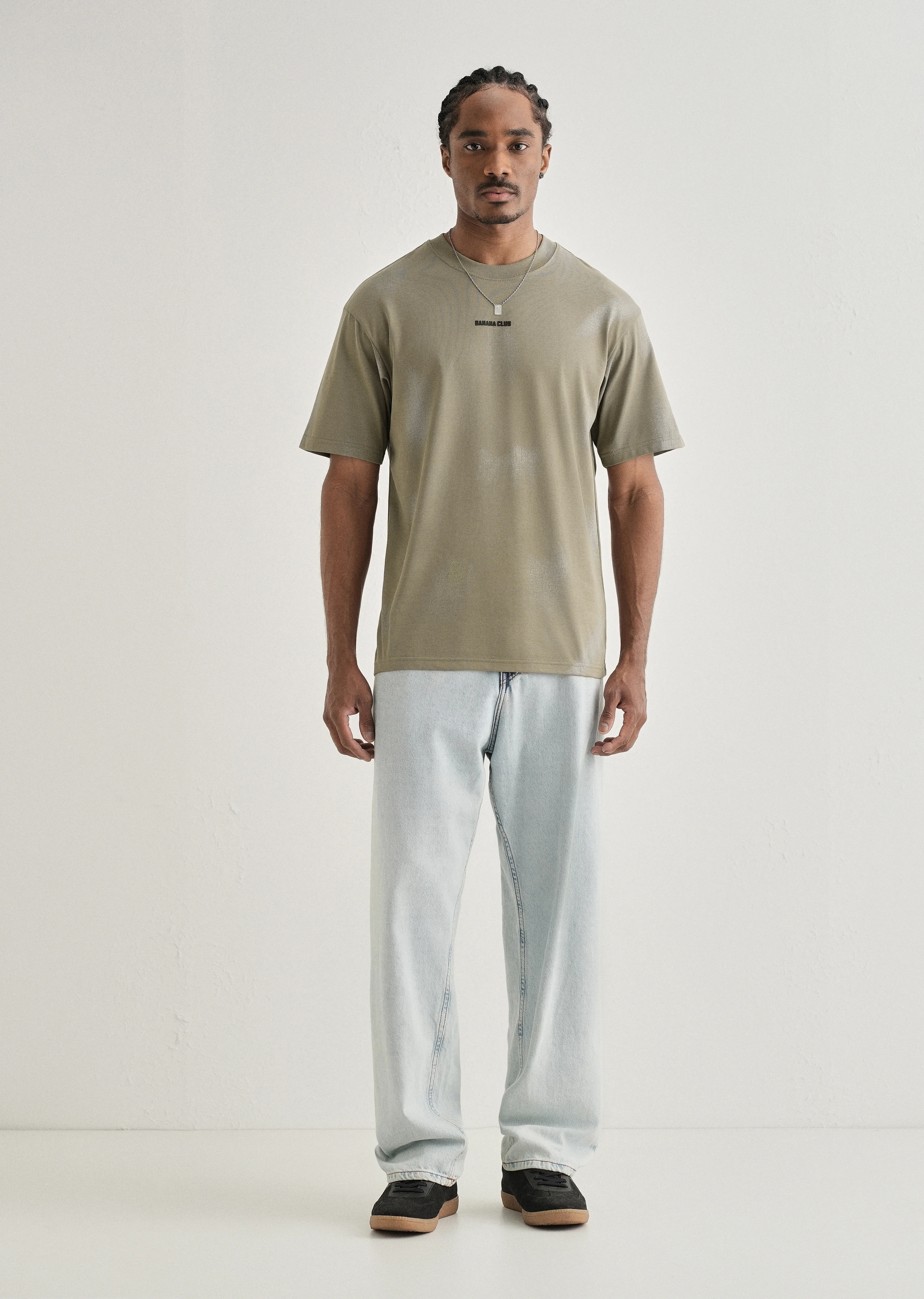 Olive Brushstroke Oversized T-shirt - Image 6