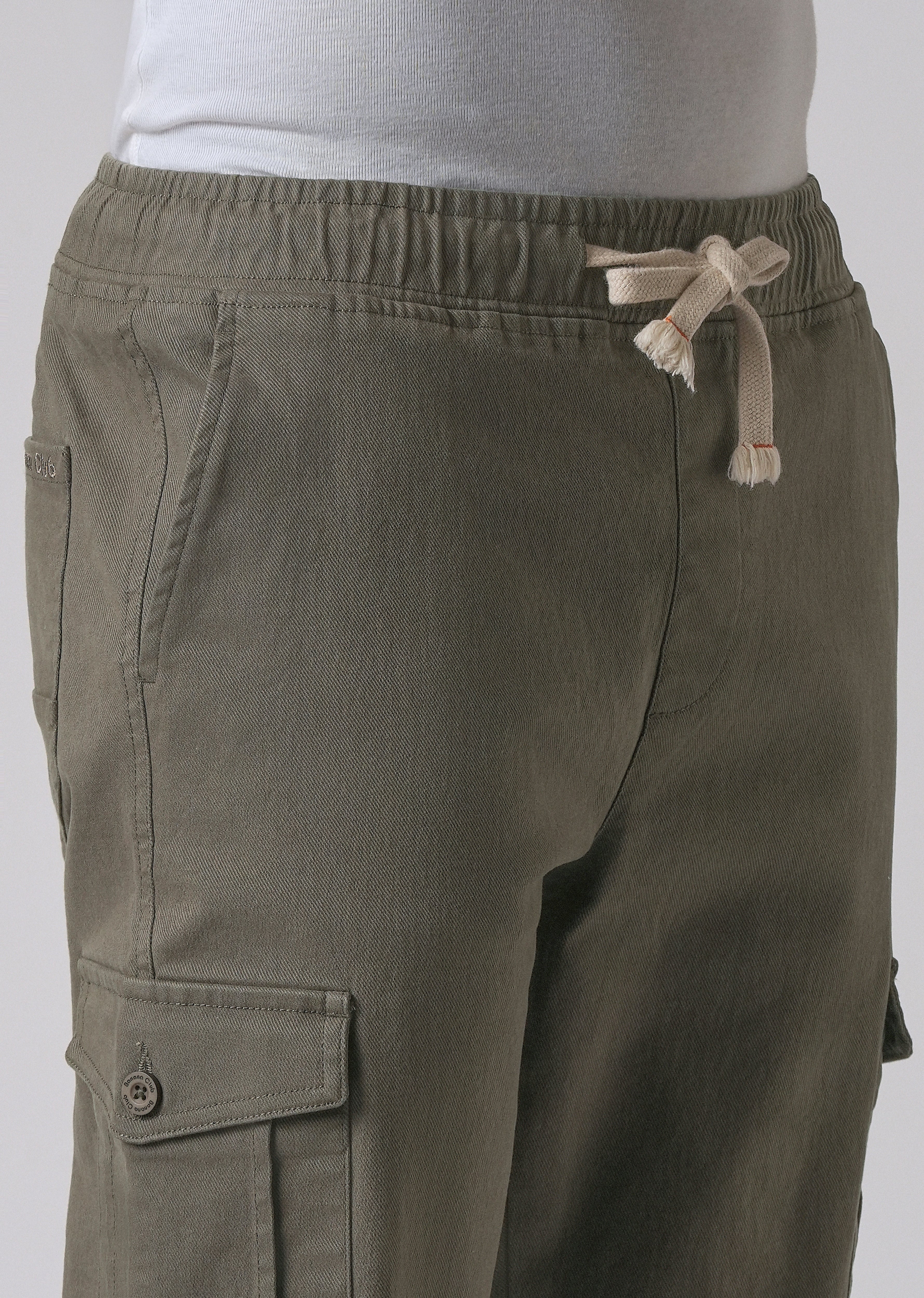 Olive Green Regular Fit Cargo Pant - Image 5