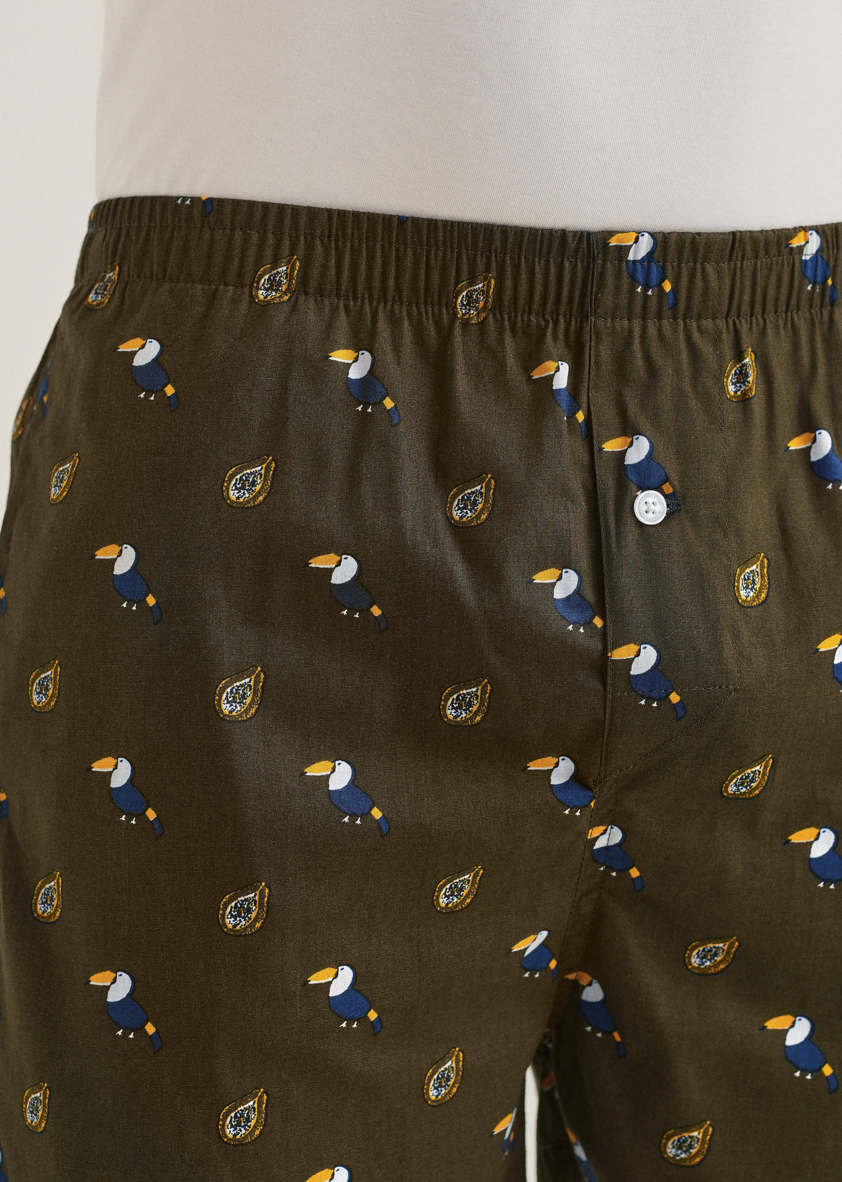 Olive Hornbill Printed Boxer - Image 3
