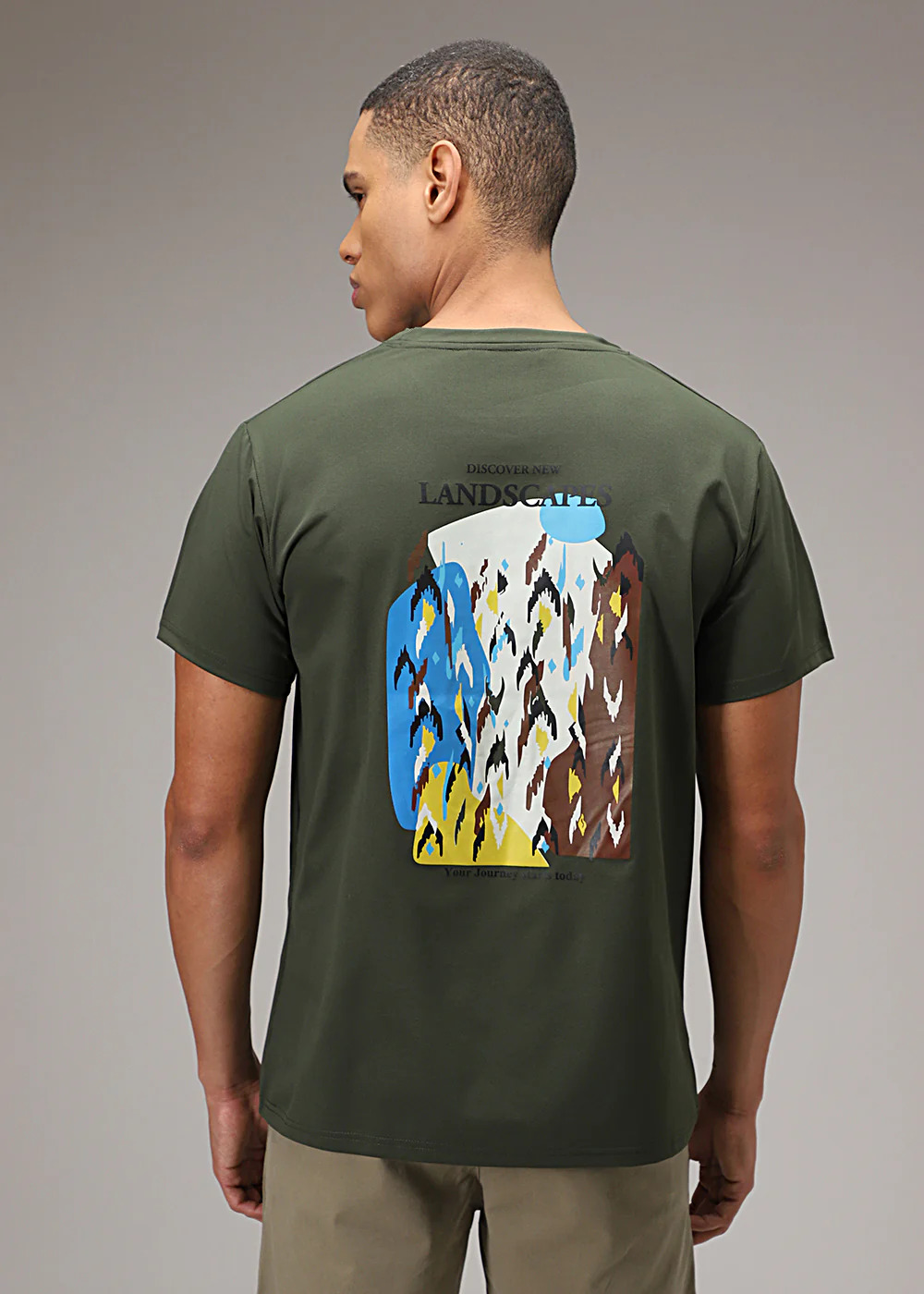 Olive Printed T-Shirt - Image 8