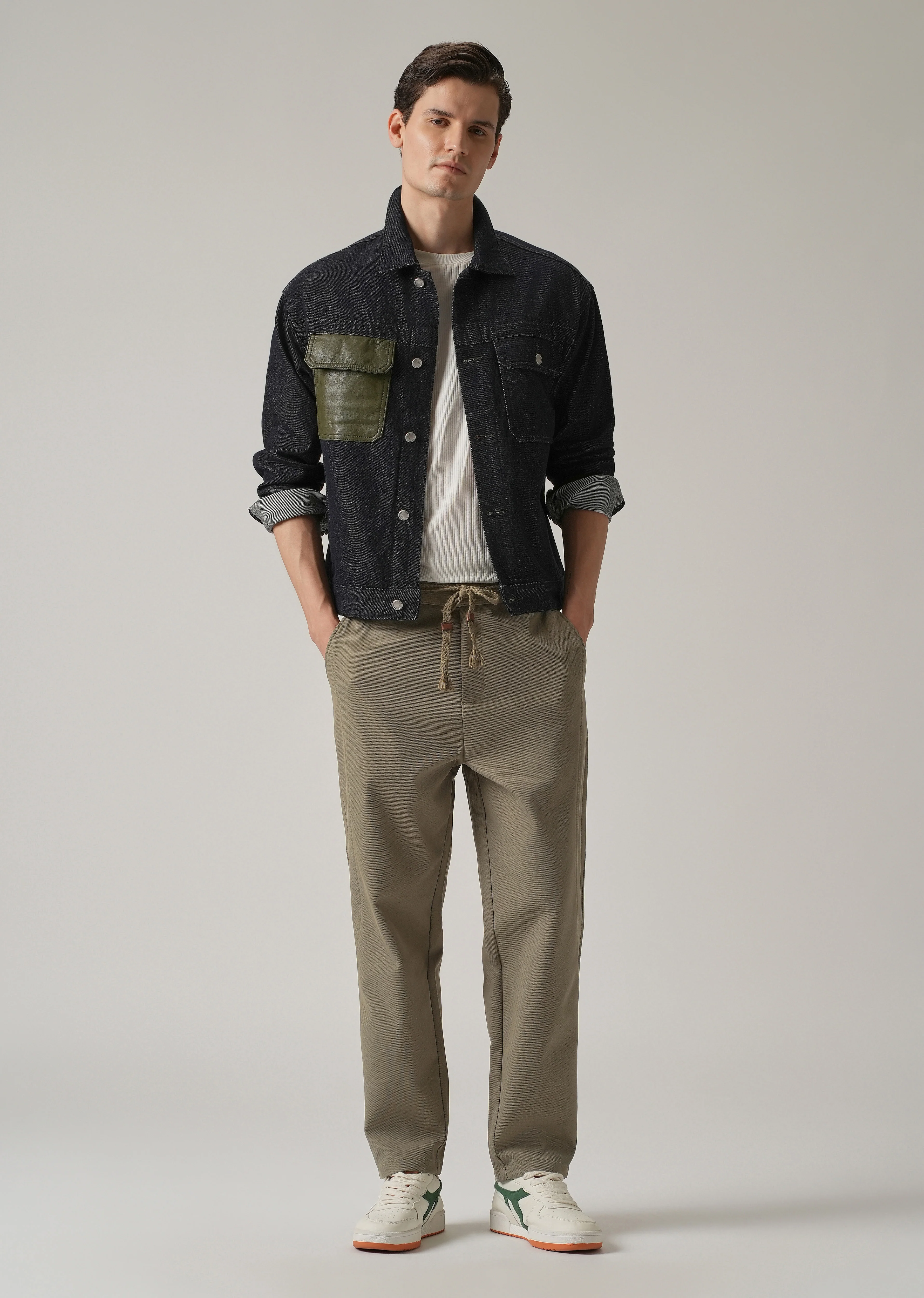 Olive Relaxed Fit Tie Waist Pant - Image 6