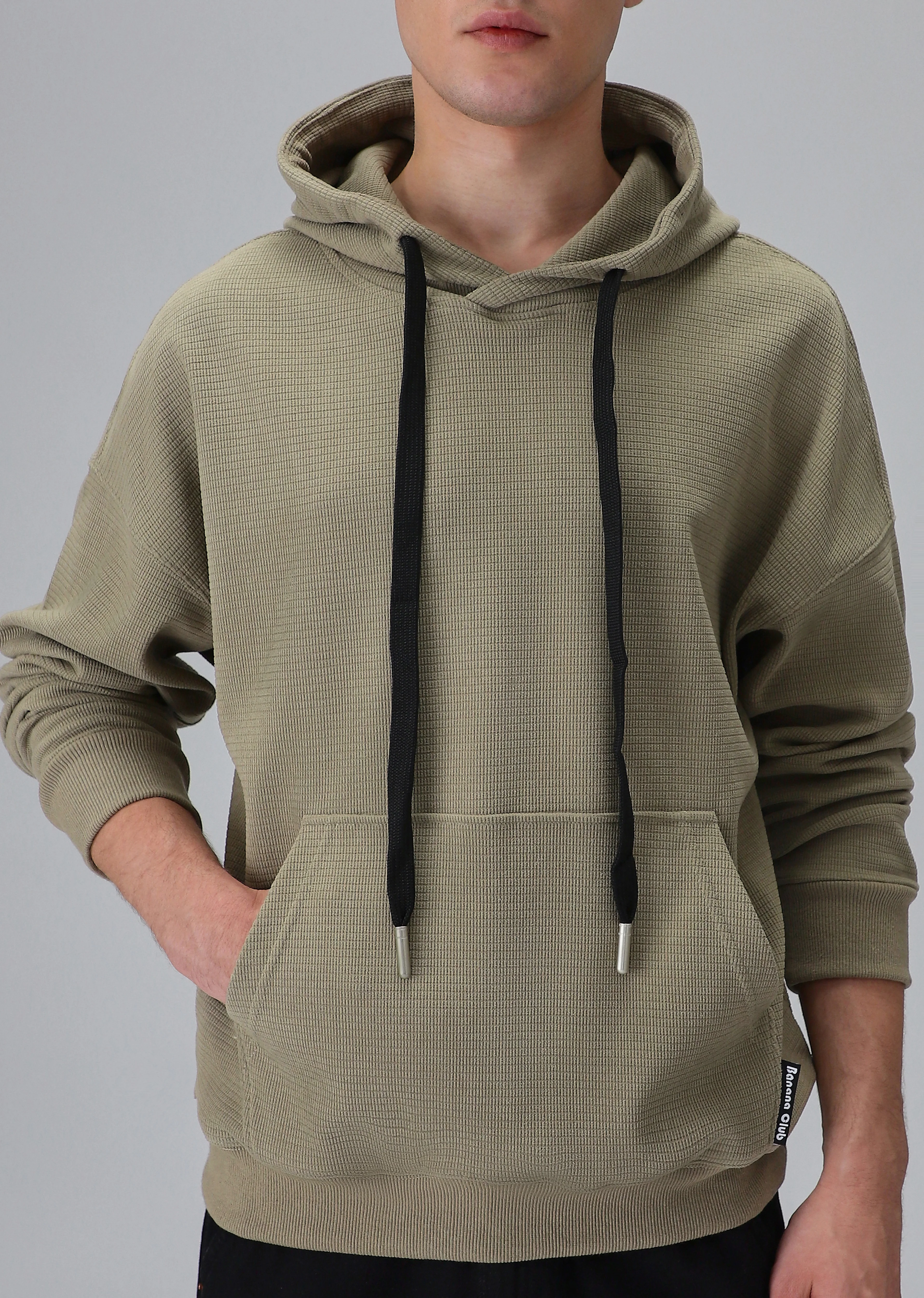 Olive Textured Hoodie - Image 7