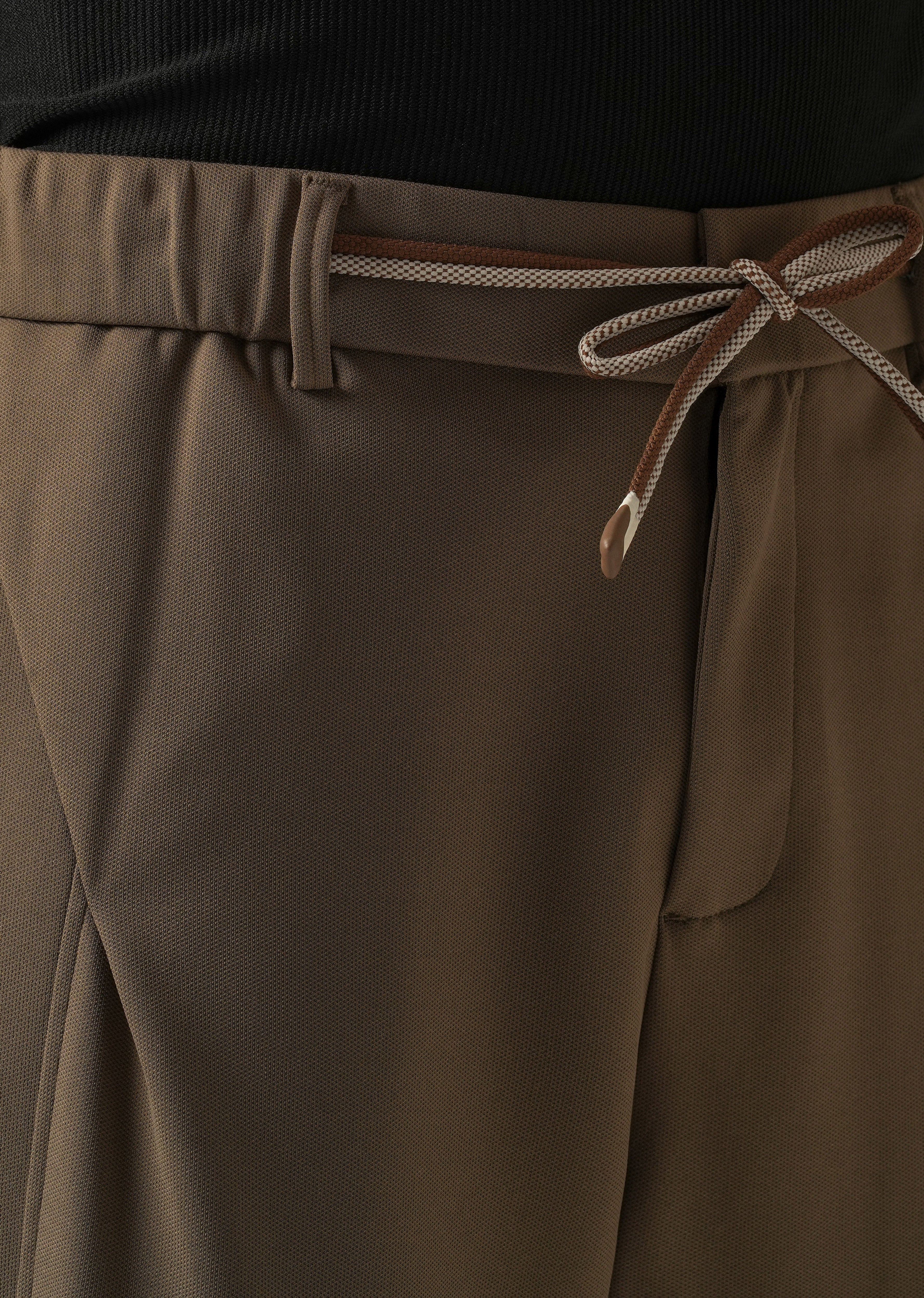 Olive Textured Stretch Pant - Image 5