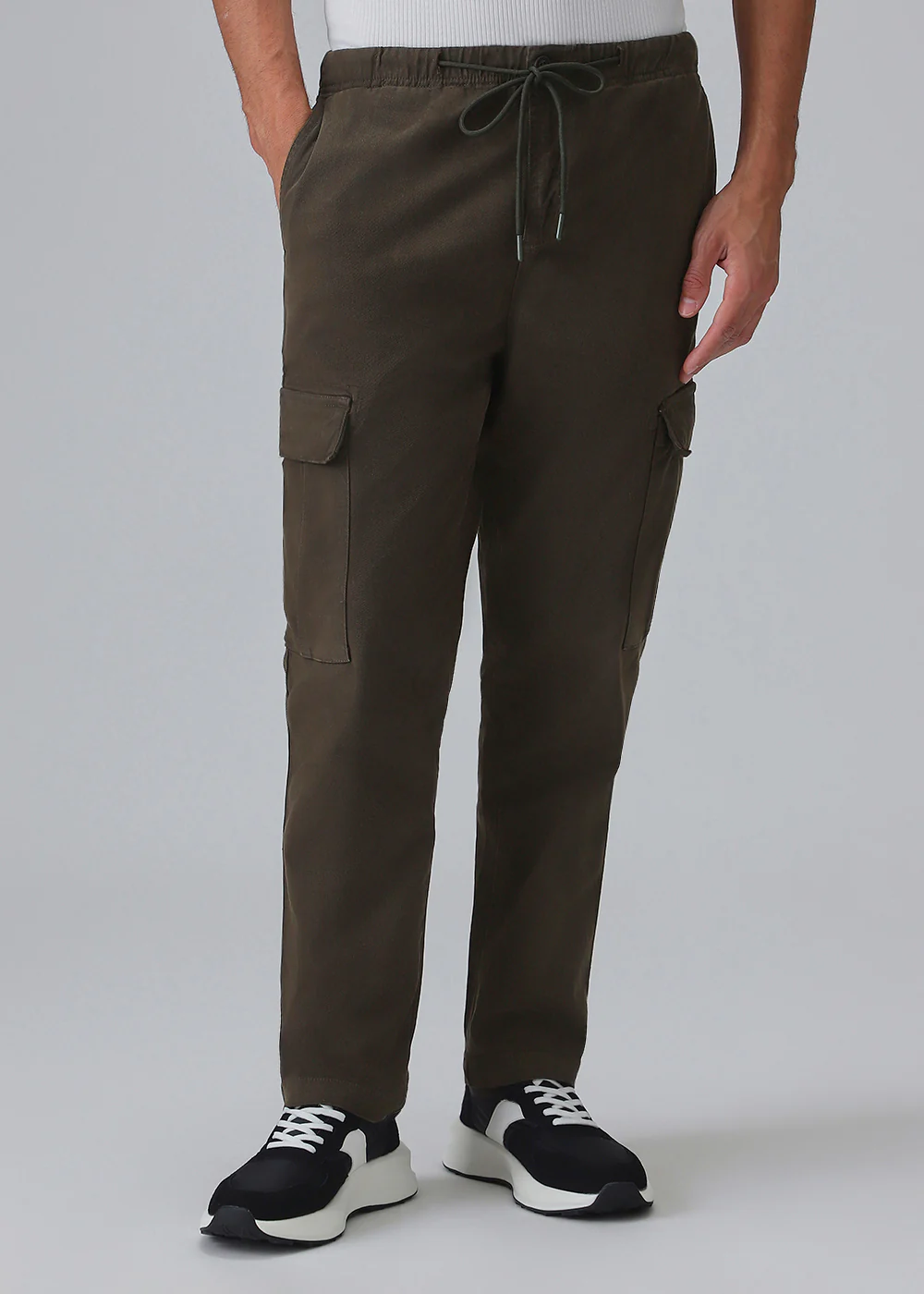 Olive Twill Cargo Pant - Image 3
