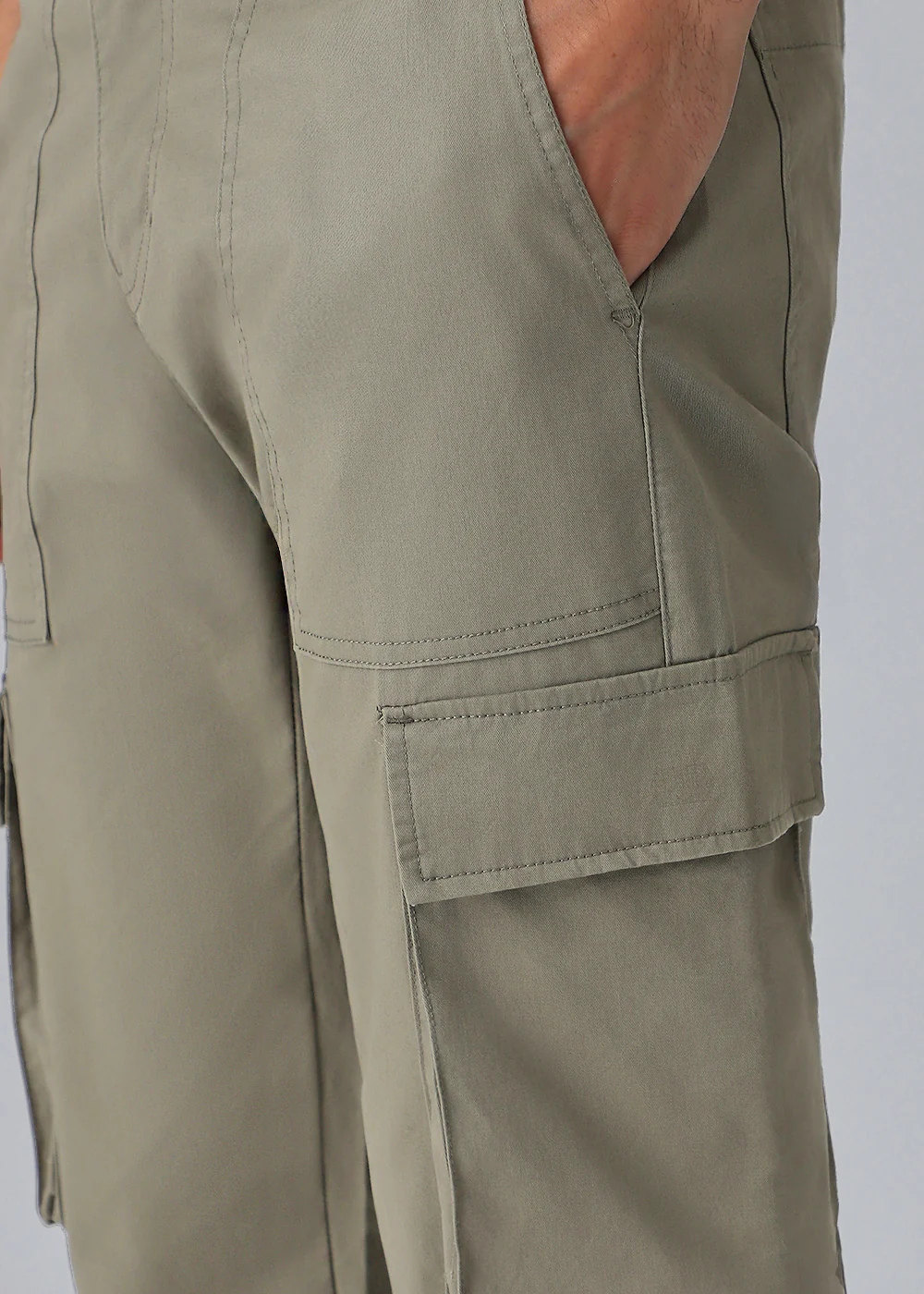 Olive Zipper Cargo Pant - Image 5