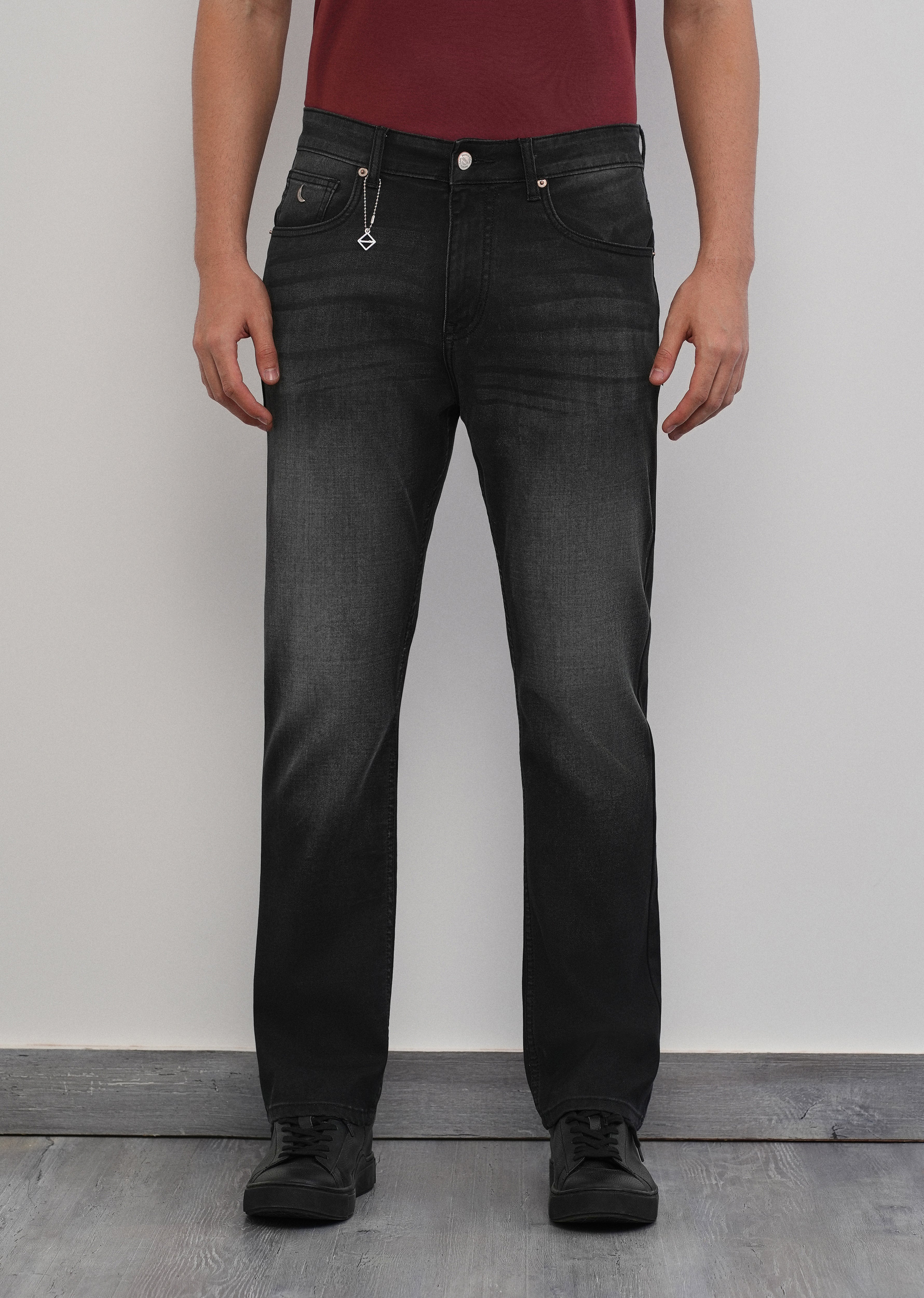 Onyx Black Regular Straight Jeans - Image 3