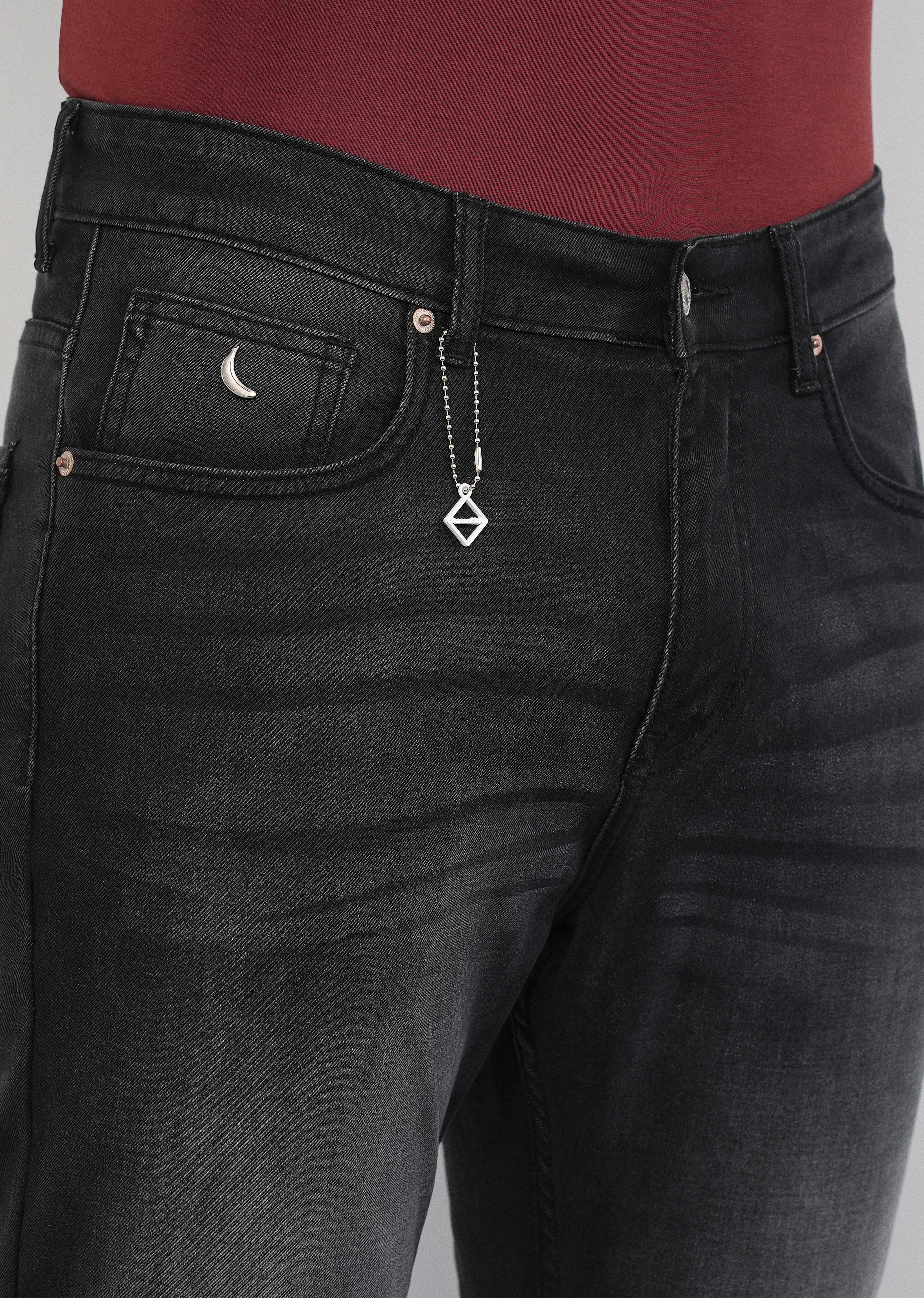Onyx Black Regular Straight Jeans - Image 5