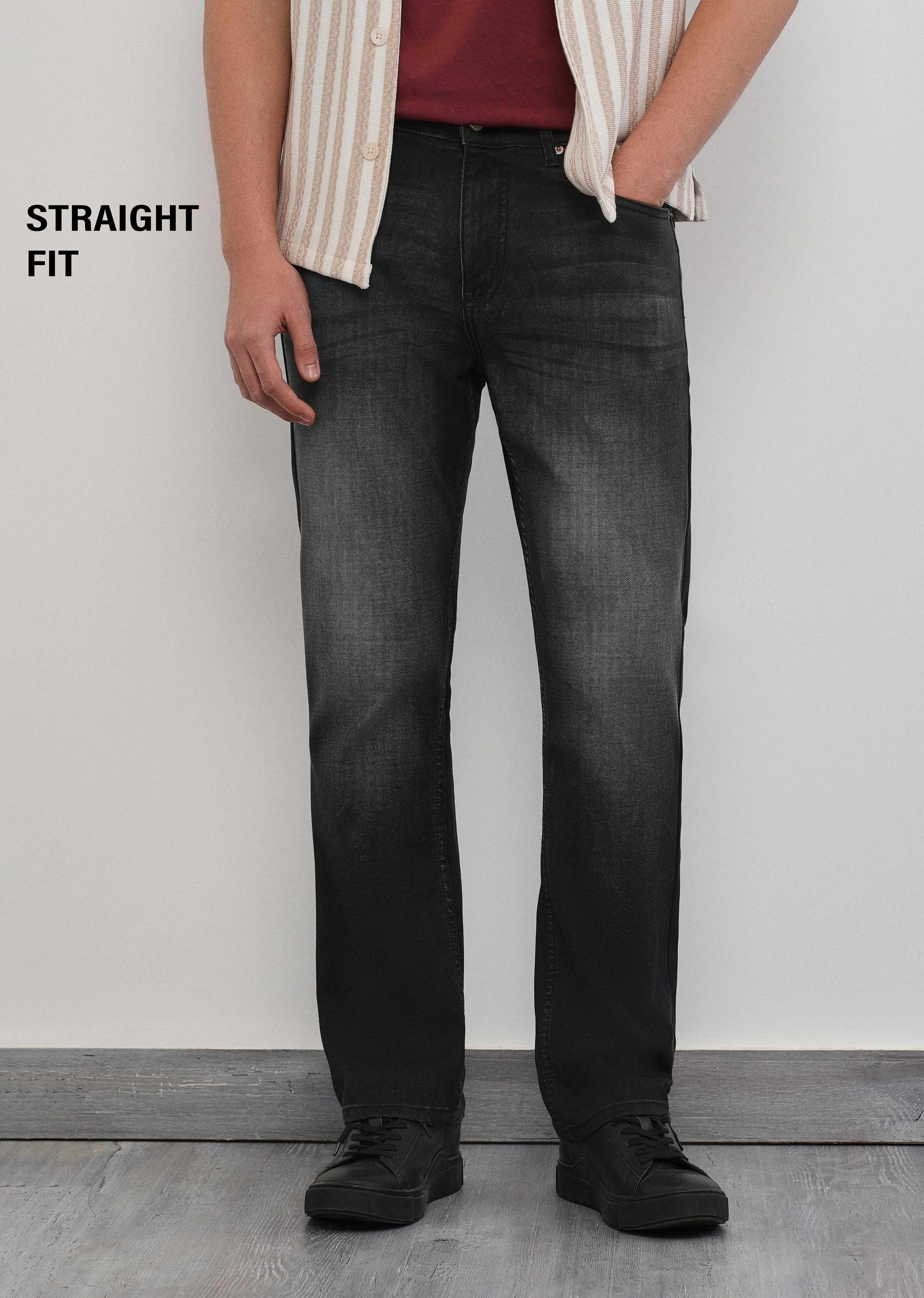 Onyx Black Regular Straight Jeans - Image 7