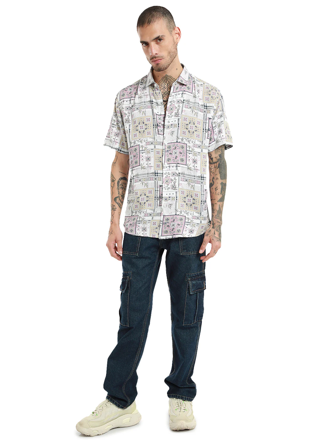 Opaque print half sleeve shirt - Image 6