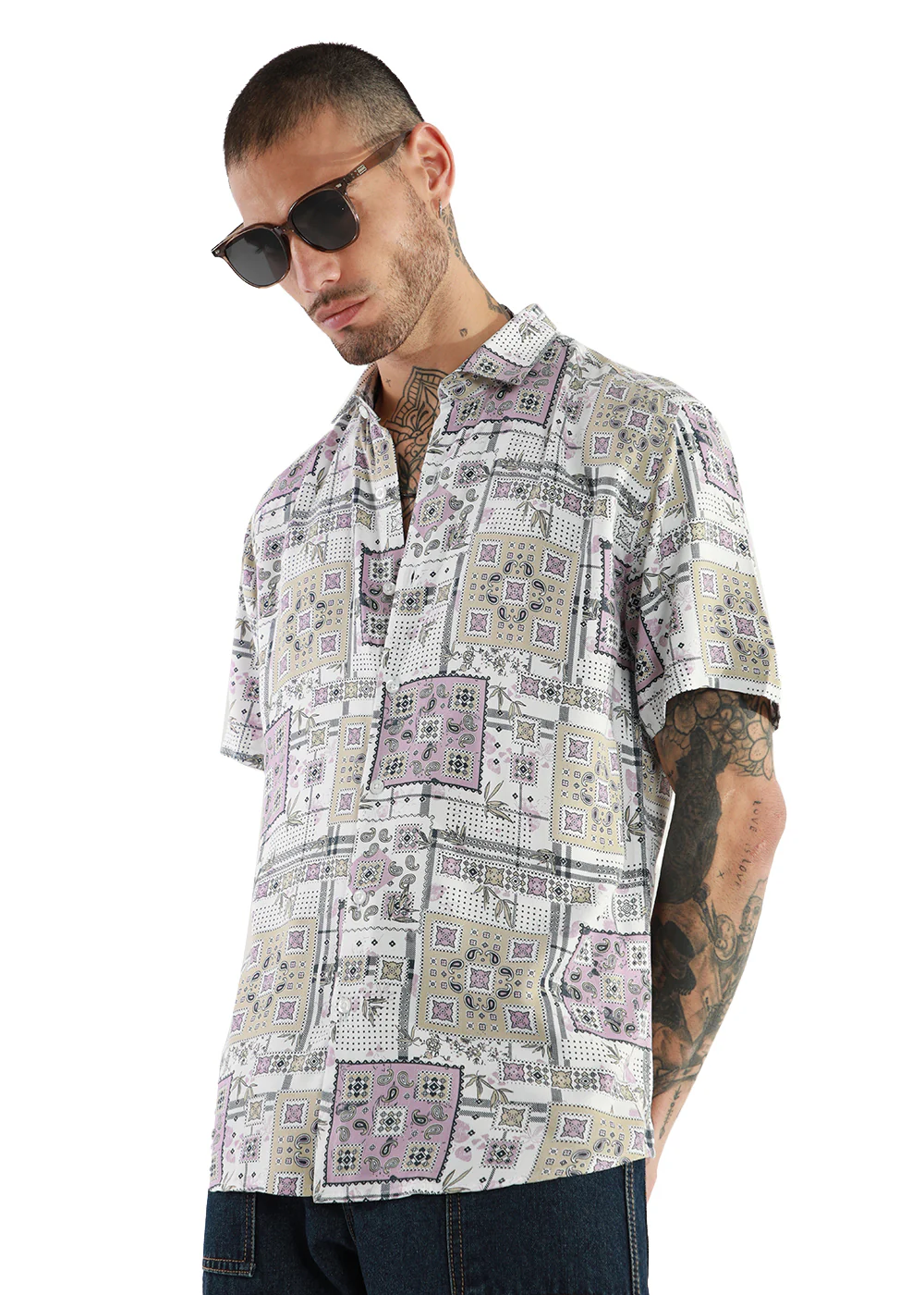 Opaque print half sleeve shirt - Image 7