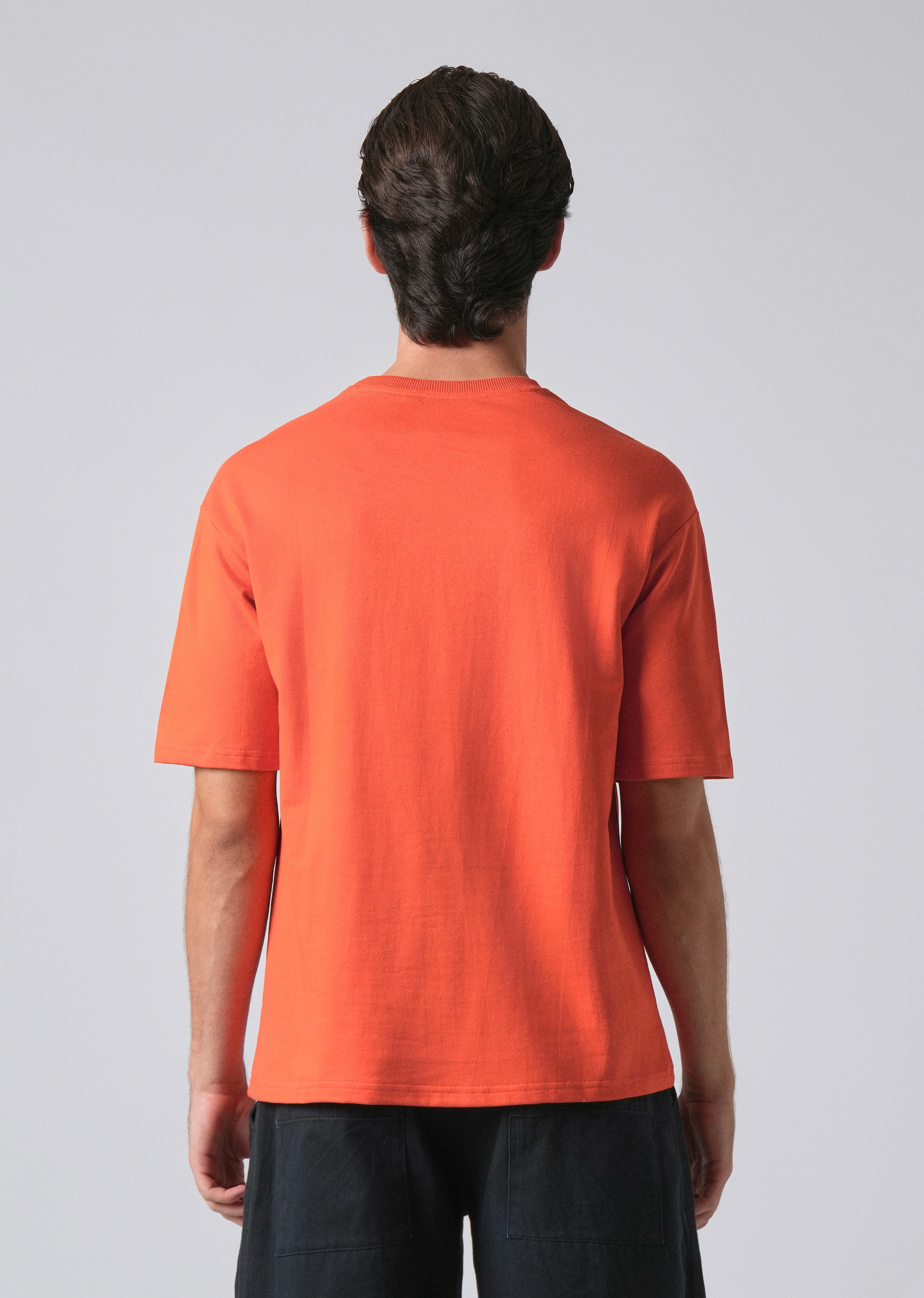 Orange Basic Relaxed Fit T-shirt - Image 2